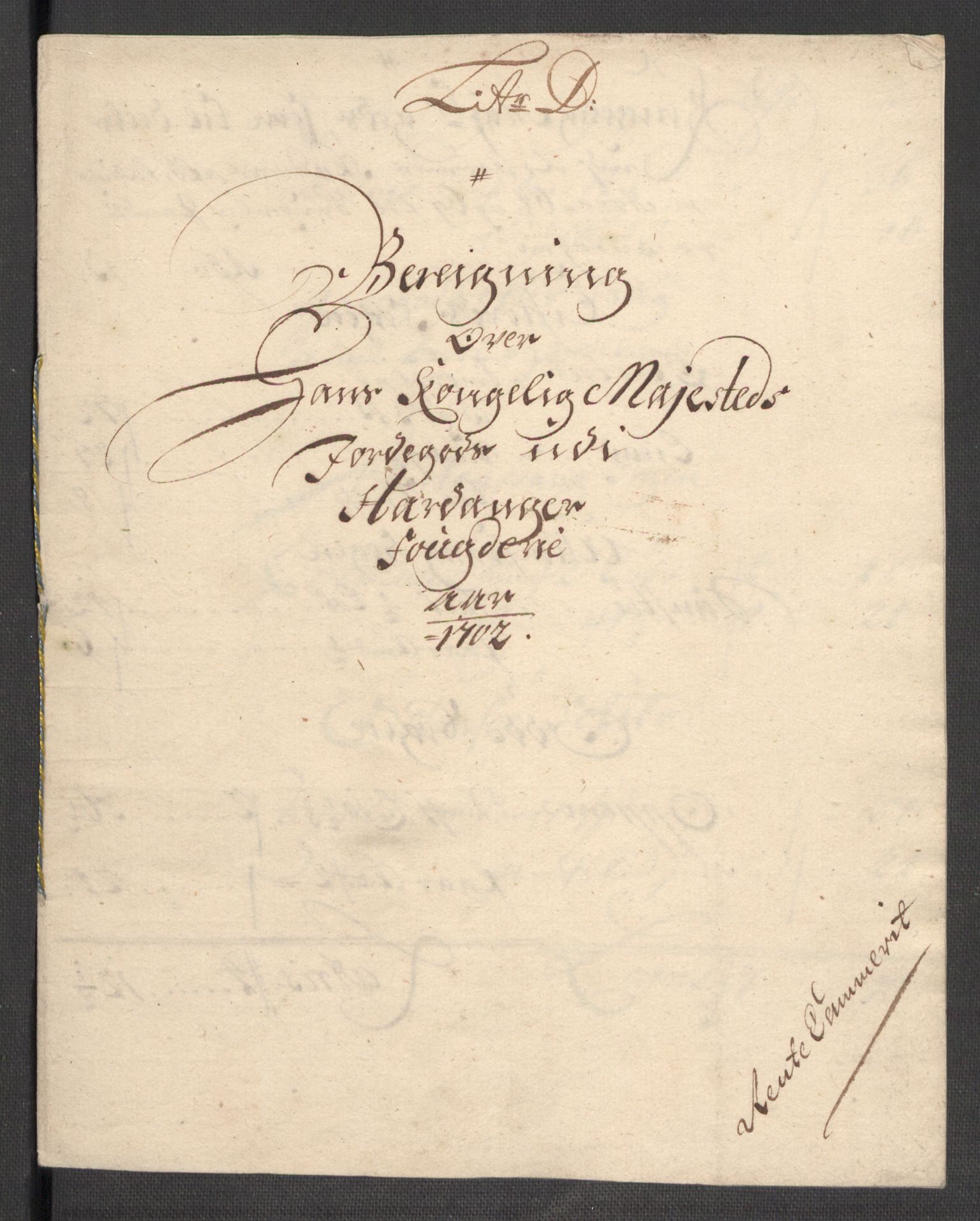 Rentekammeret inntil 1814, Reviderte regnskaper, Fogderegnskap, AV/RA-EA-4092/R48/L2980: Fogderegnskap Sunnhordland og Hardanger, 1702, p. 107