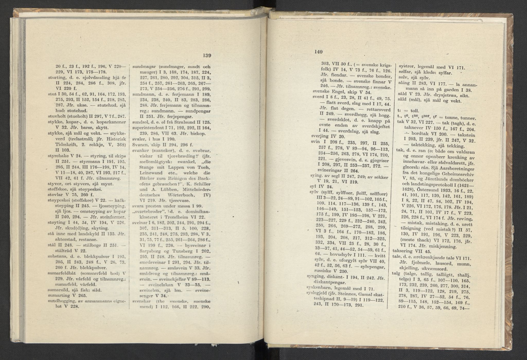 Publikasjoner utgitt av Arkivverket, PUBL/PUBL-001/C/0008: Sakregister, 1548-1567, p. 139-140