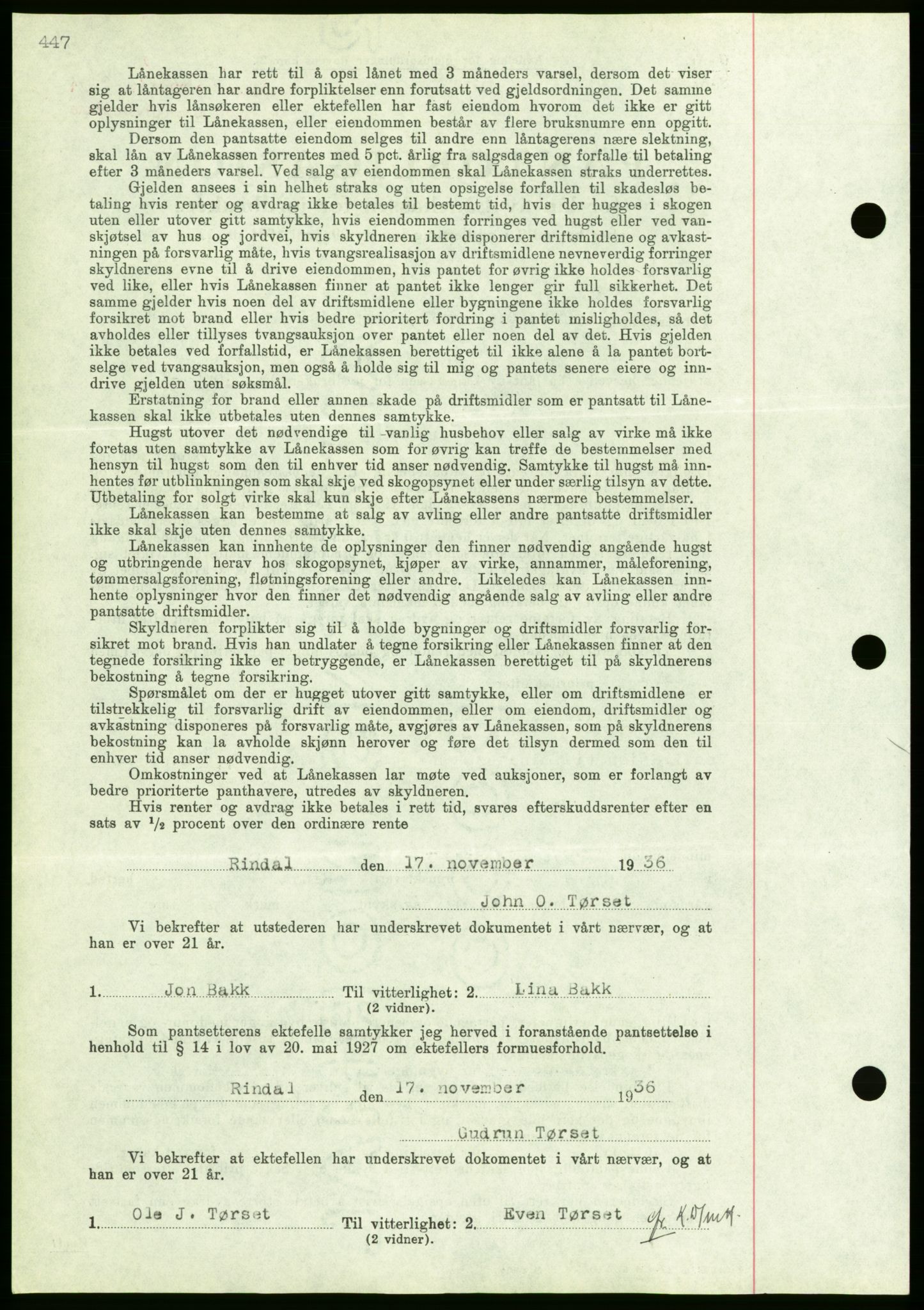 Nordmøre sorenskriveri, AV/SAT-A-4132/1/2/2Ca/L0090: Mortgage book no. B80, 1936-1937, Diary no: : 2635/1936