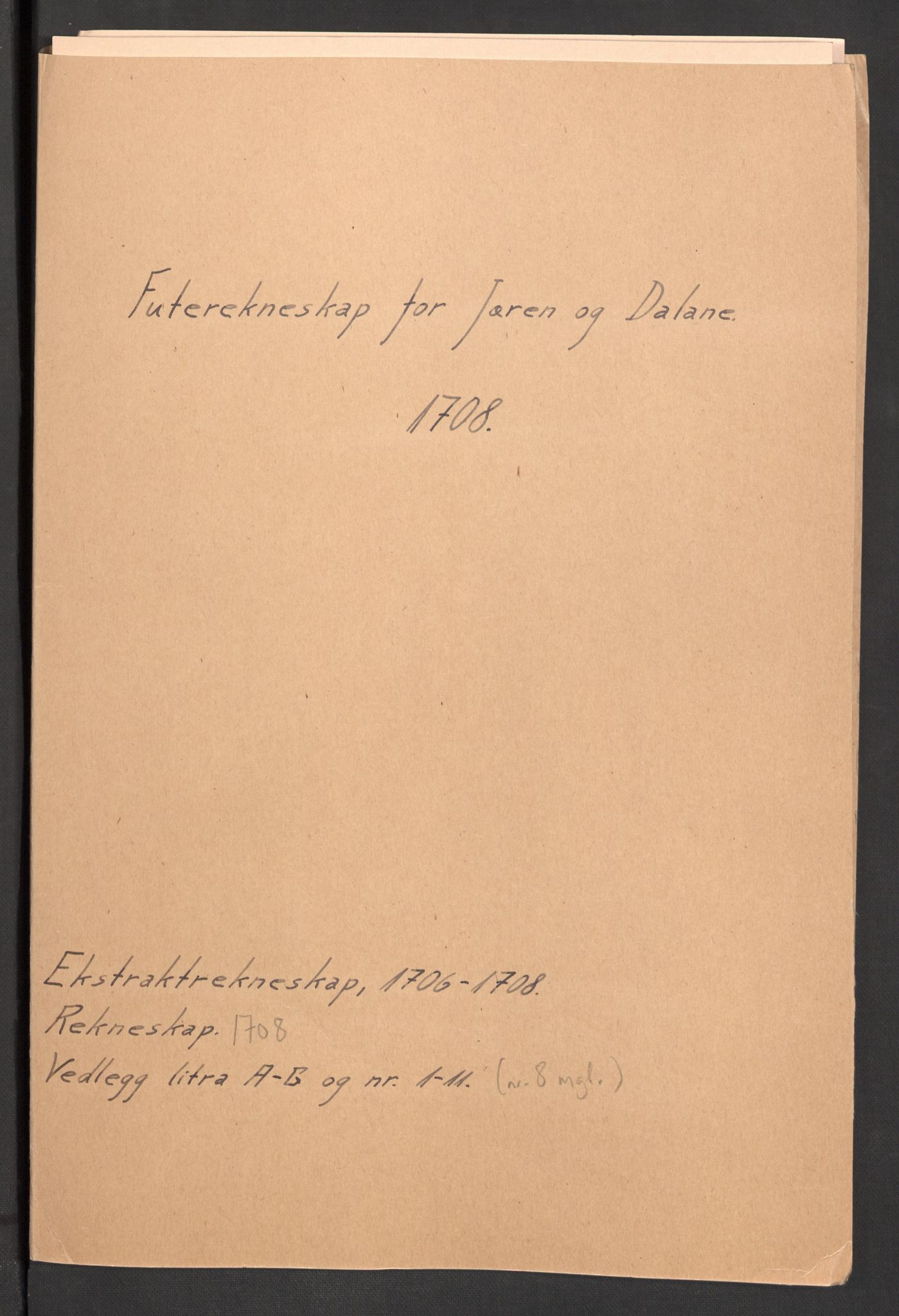 Rentekammeret inntil 1814, Reviderte regnskaper, Fogderegnskap, RA/EA-4092/R46/L2733: Fogderegnskap Jæren og Dalane, 1705-1708, p. 327