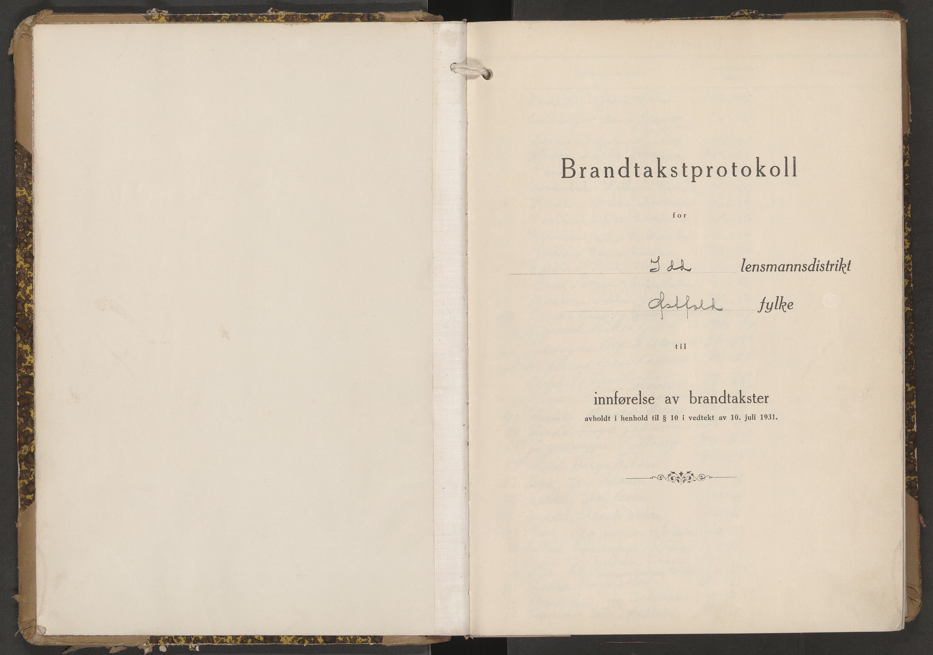 Norges brannkasse, branntakster Idd, AV/SAO-A-11365/F/Fb/L0006: Branntakstprotokoll, 1937-1947