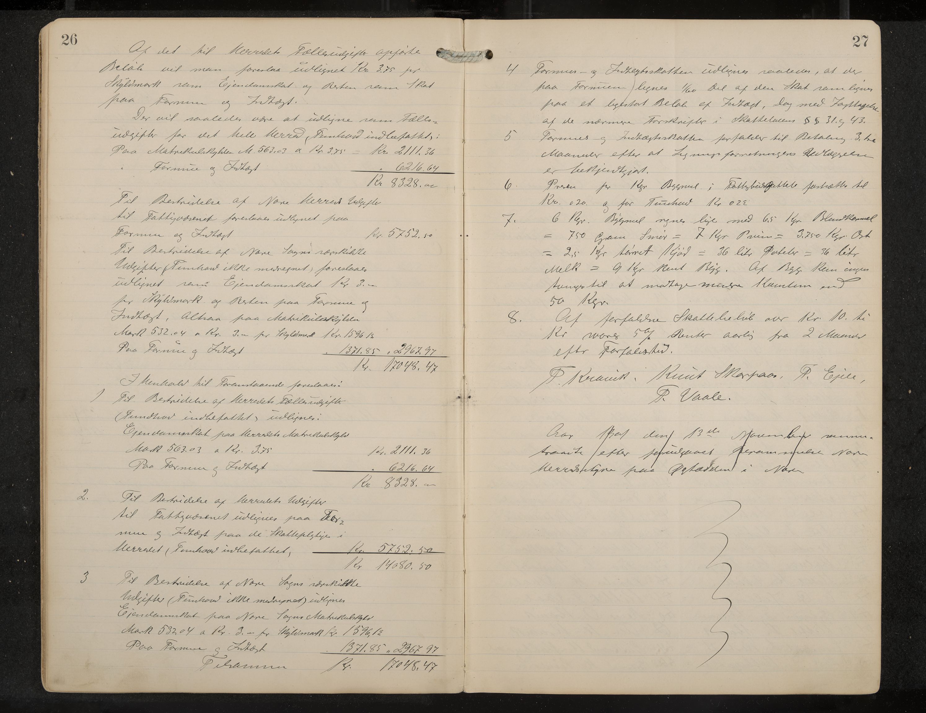 Nore formannskap og sentraladministrasjon, IKAK/0633021-2/A/Aa/L0001: Møtebok, 1901-1911, p. 26-27