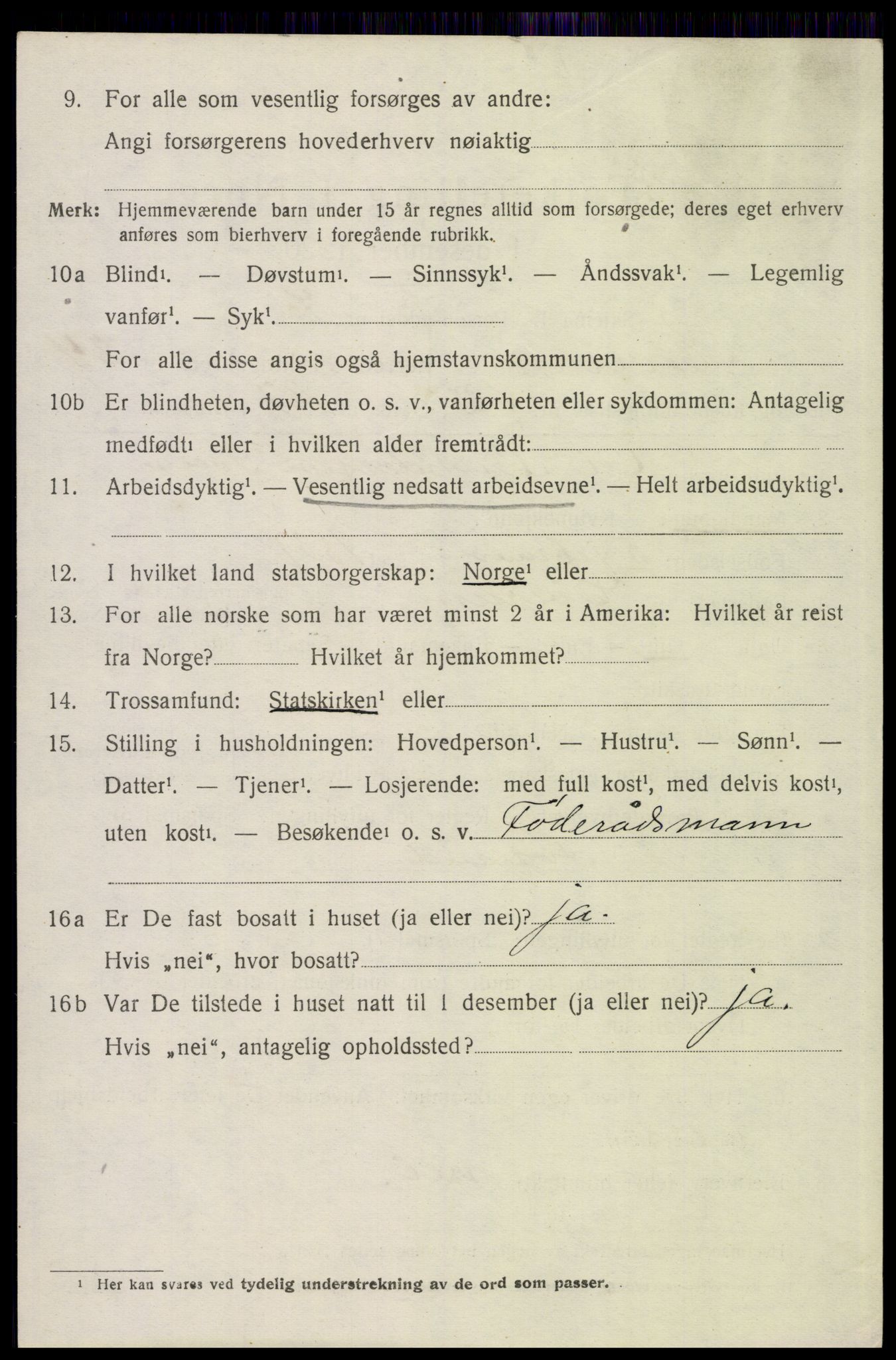 SAH, 1920 census for Elverum, 1920, p. 26221