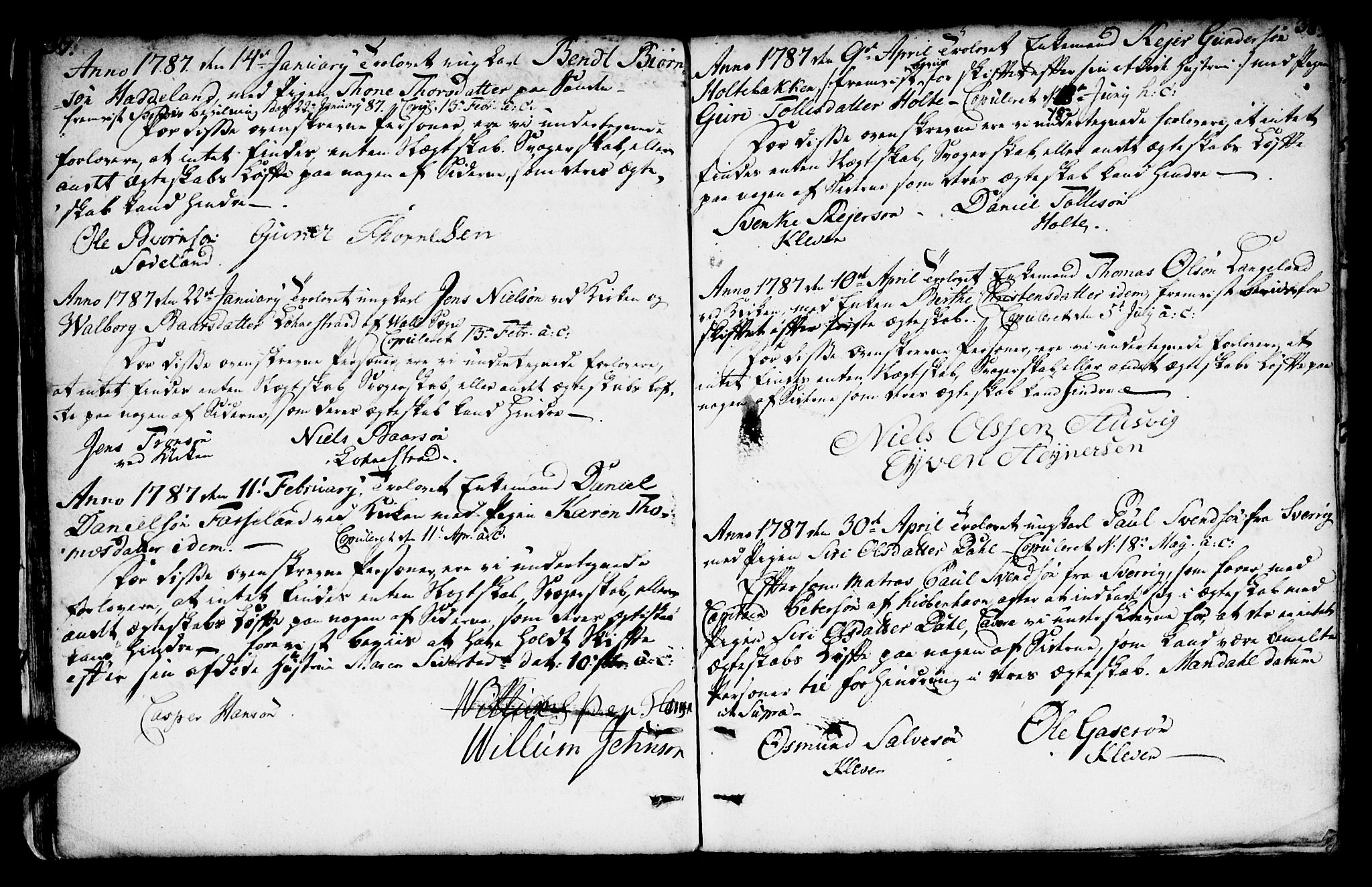 Mandal sokneprestkontor, AV/SAK-1111-0030/F/Fa/Faa/L0007: Parish register (official) no. A 7, 1783-1818, p. 37-38