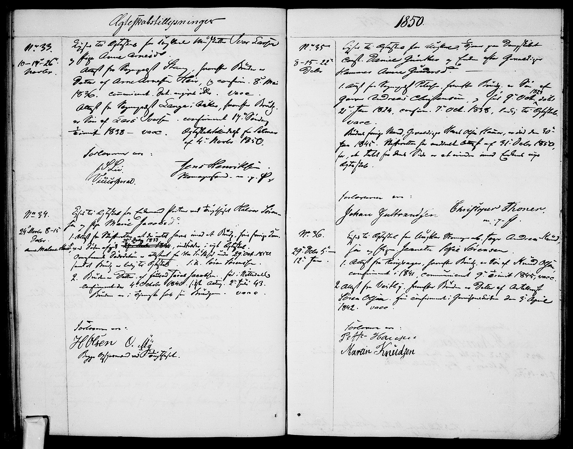 Garnisonsmenigheten Kirkebøker, AV/SAO-A-10846/H/Ha/L0005: Banns register no. I 5, 1844-1856