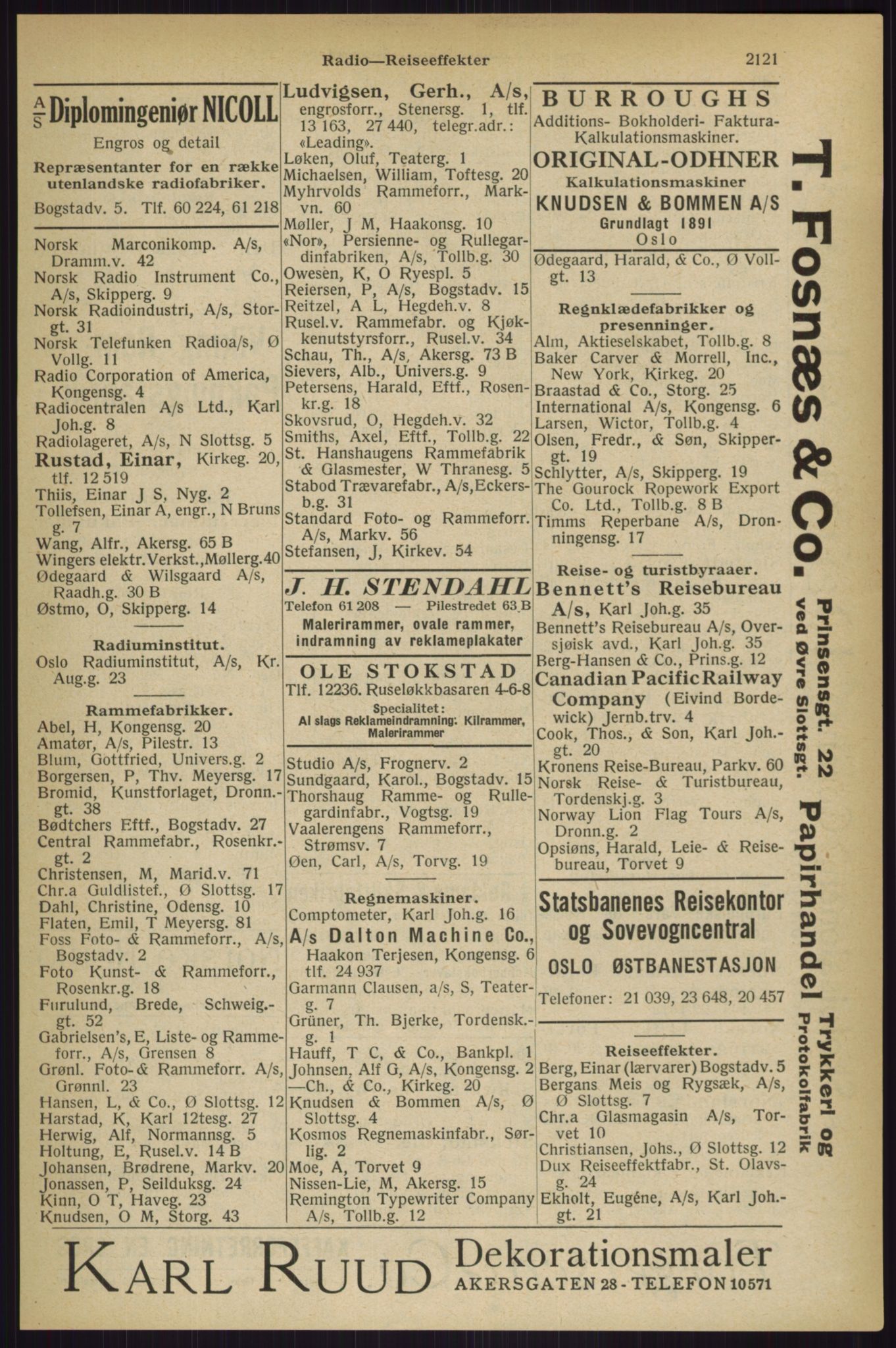 Kristiania/Oslo adressebok, PUBL/-, 1927, p. 2121