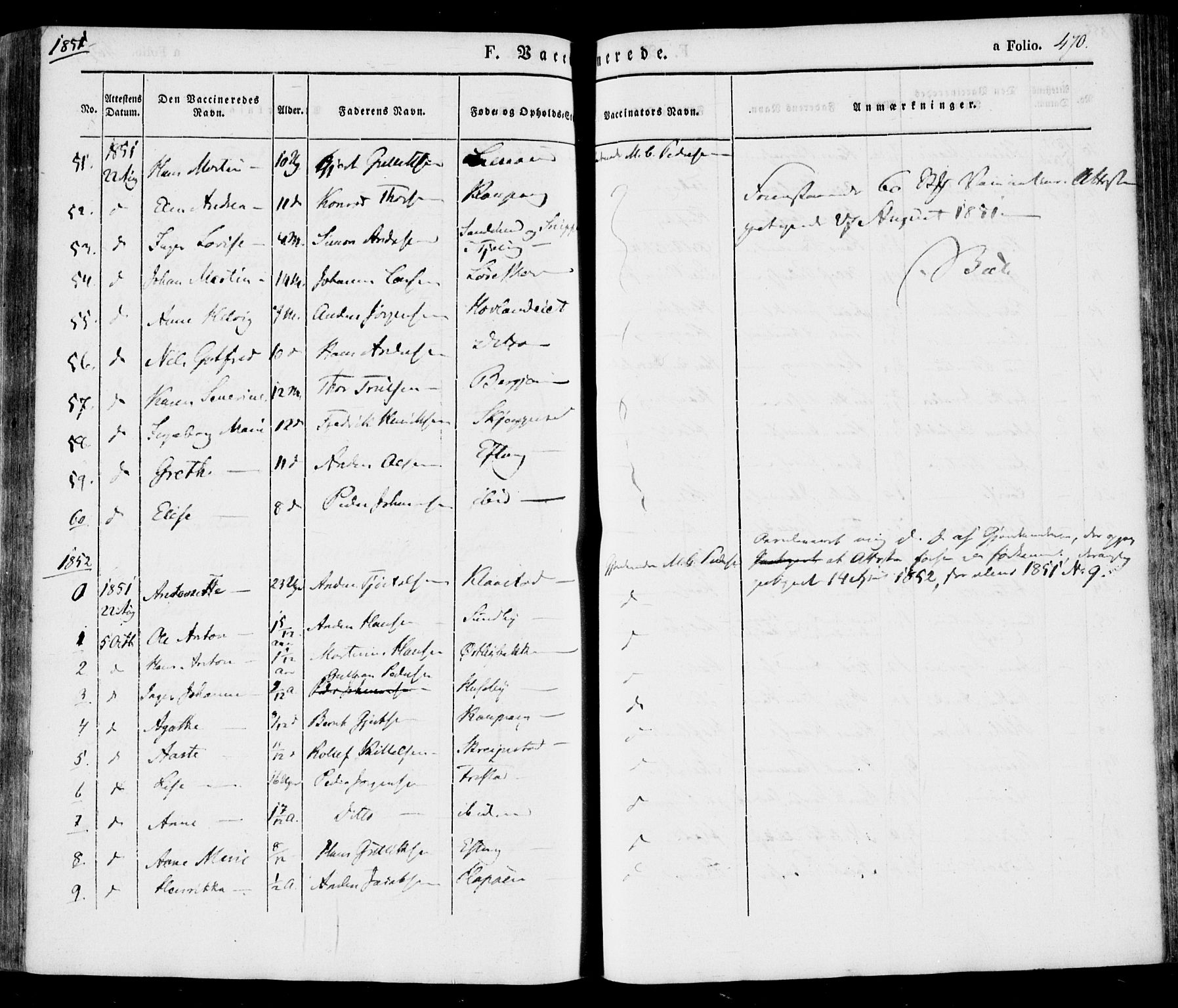 Tjølling kirkebøker, SAKO/A-60/F/Fa/L0006: Parish register (official) no. 6, 1835-1859, p. 470