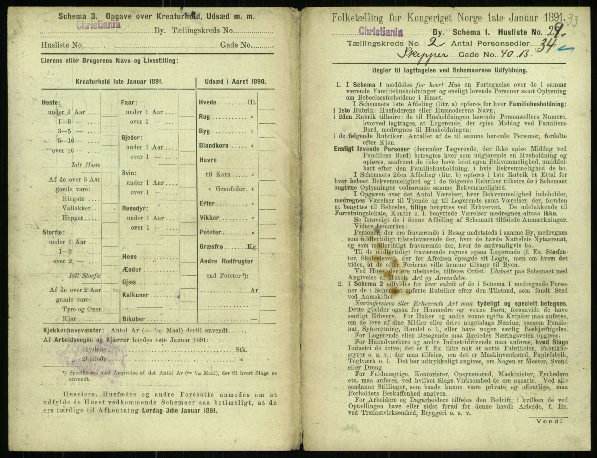 RA, 1891 census for 0301 Kristiania, 1891, p. 588