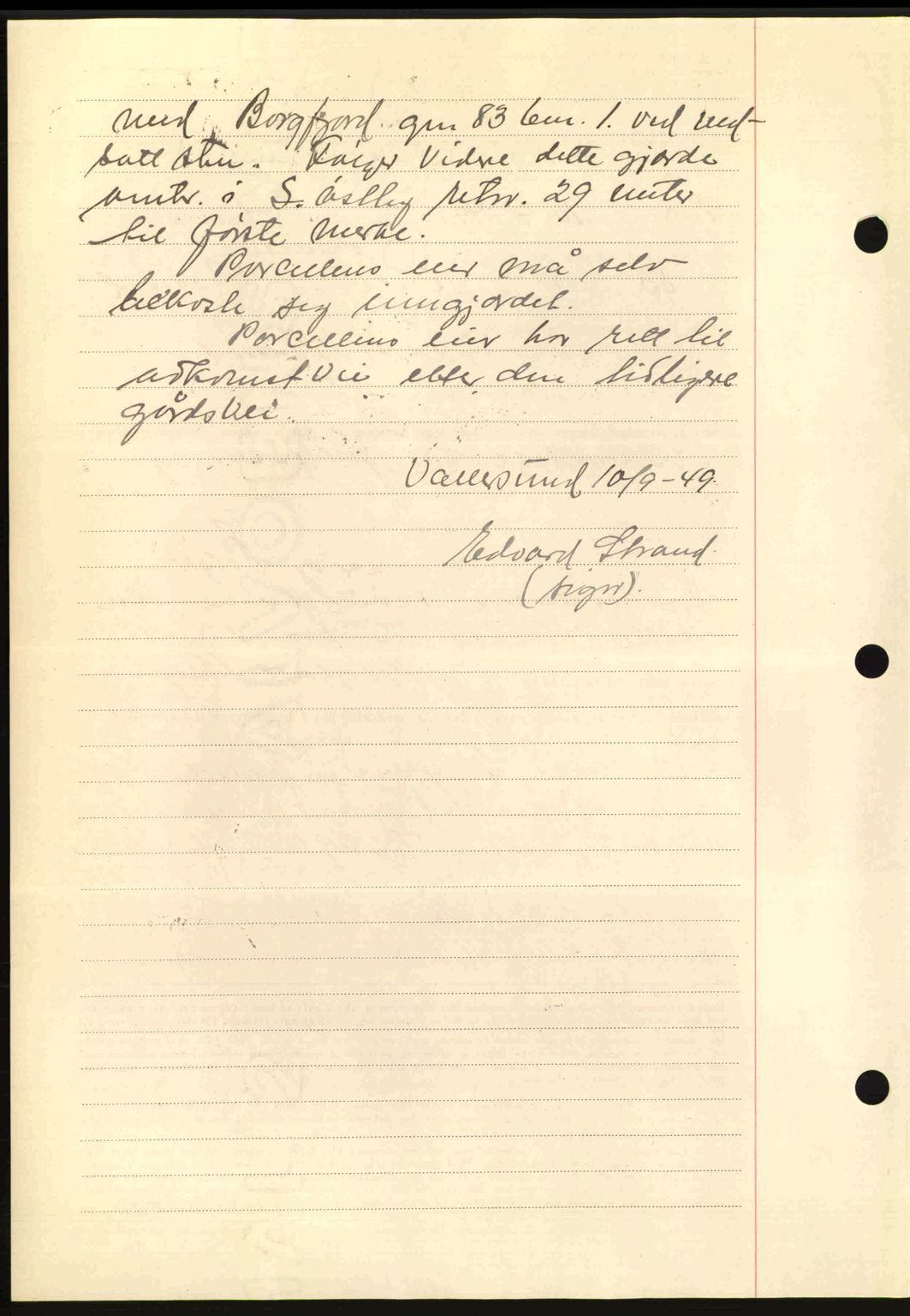 Fosen sorenskriveri, AV/SAT-A-1107/1/2/2C: Mortgage book no. A10, 1949-1950, Diary no: : 1534/1949