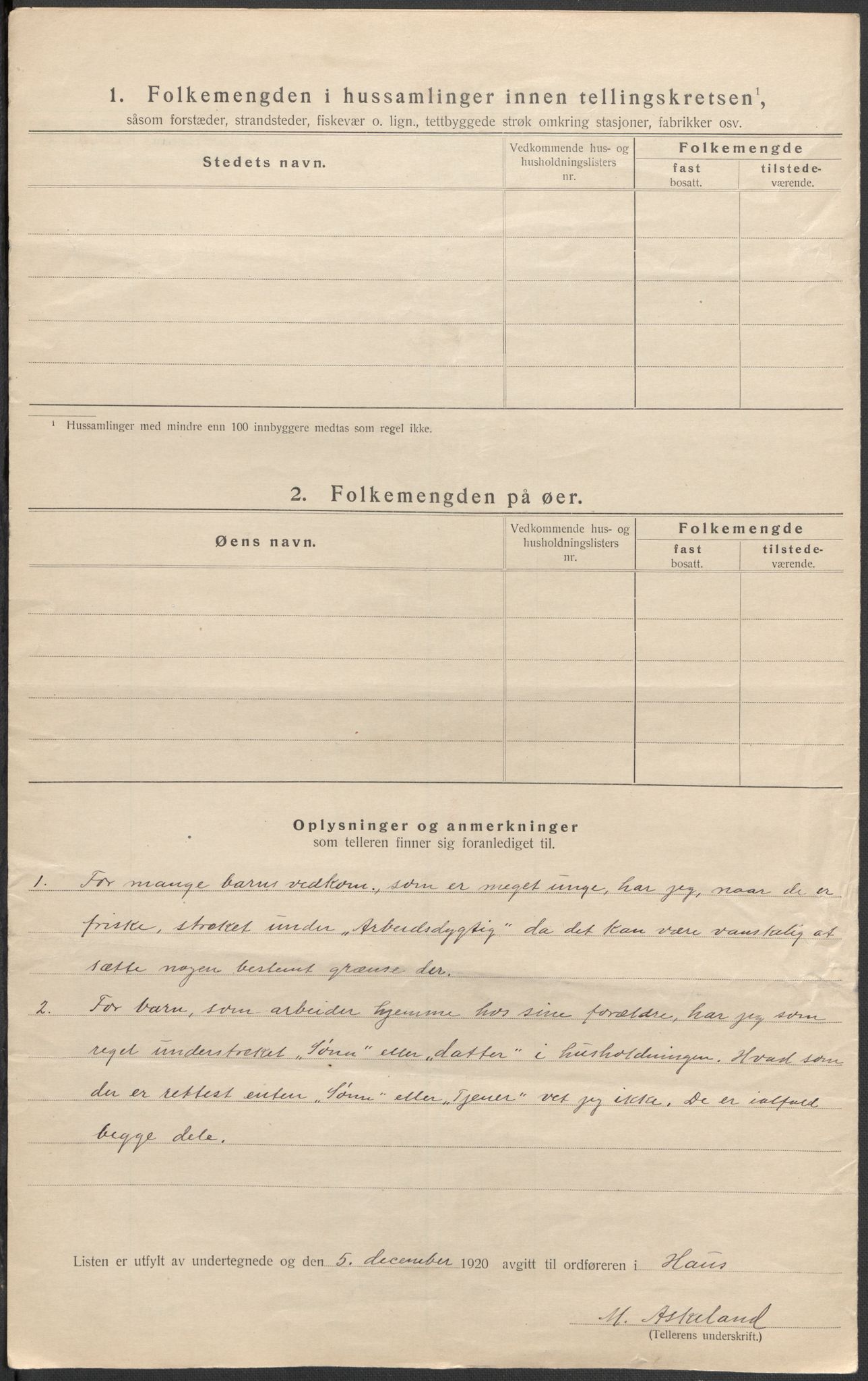 SAB, 1920 census for Haus, 1920, p. 14