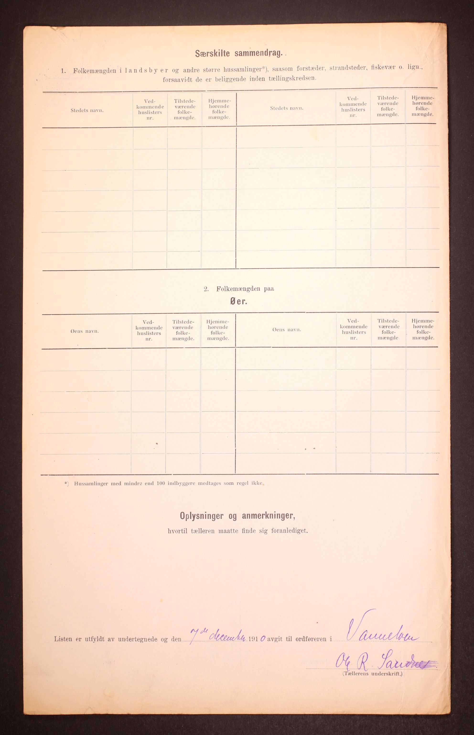 RA, 1910 census for Vanylven, 1910, p. 60