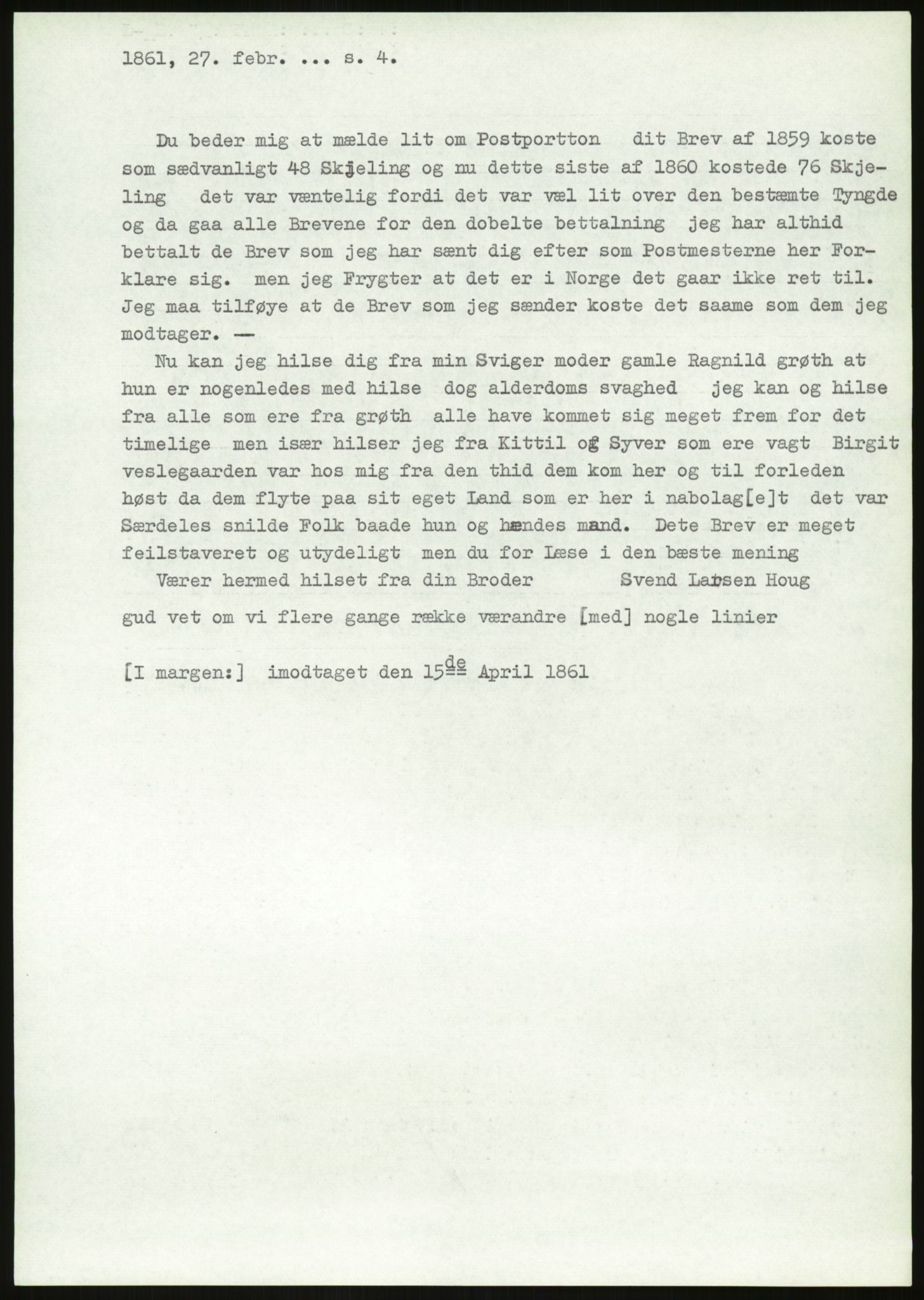 Samlinger til kildeutgivelse, Amerikabrevene, AV/RA-EA-4057/F/L0019: Innlån fra Buskerud: Fonnem - Kristoffersen, 1838-1914, p. 71