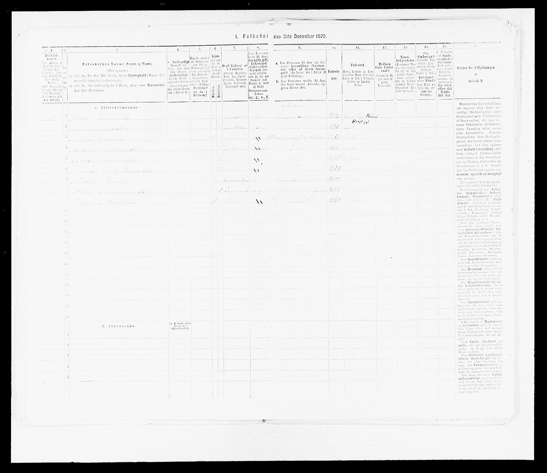 SAB, 1875 census for 1437L Kinn/Kinn og Svanøy, 1875, p. 942