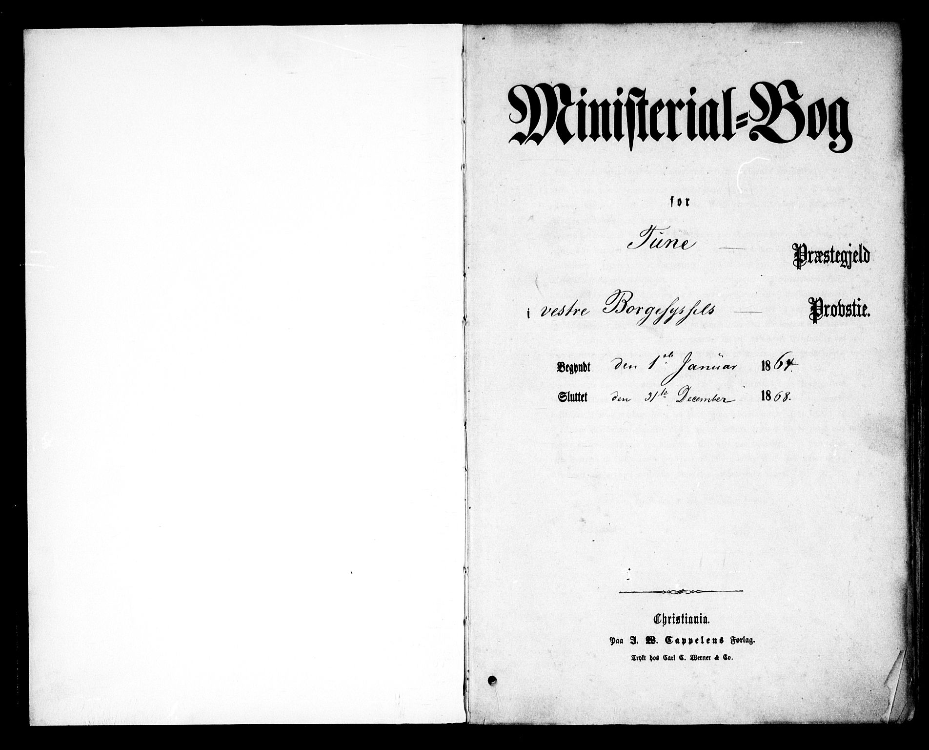 Tune prestekontor Kirkebøker, SAO/A-2007/F/Fa/L0014: Parish register (official) no. 14, 1864-1868
