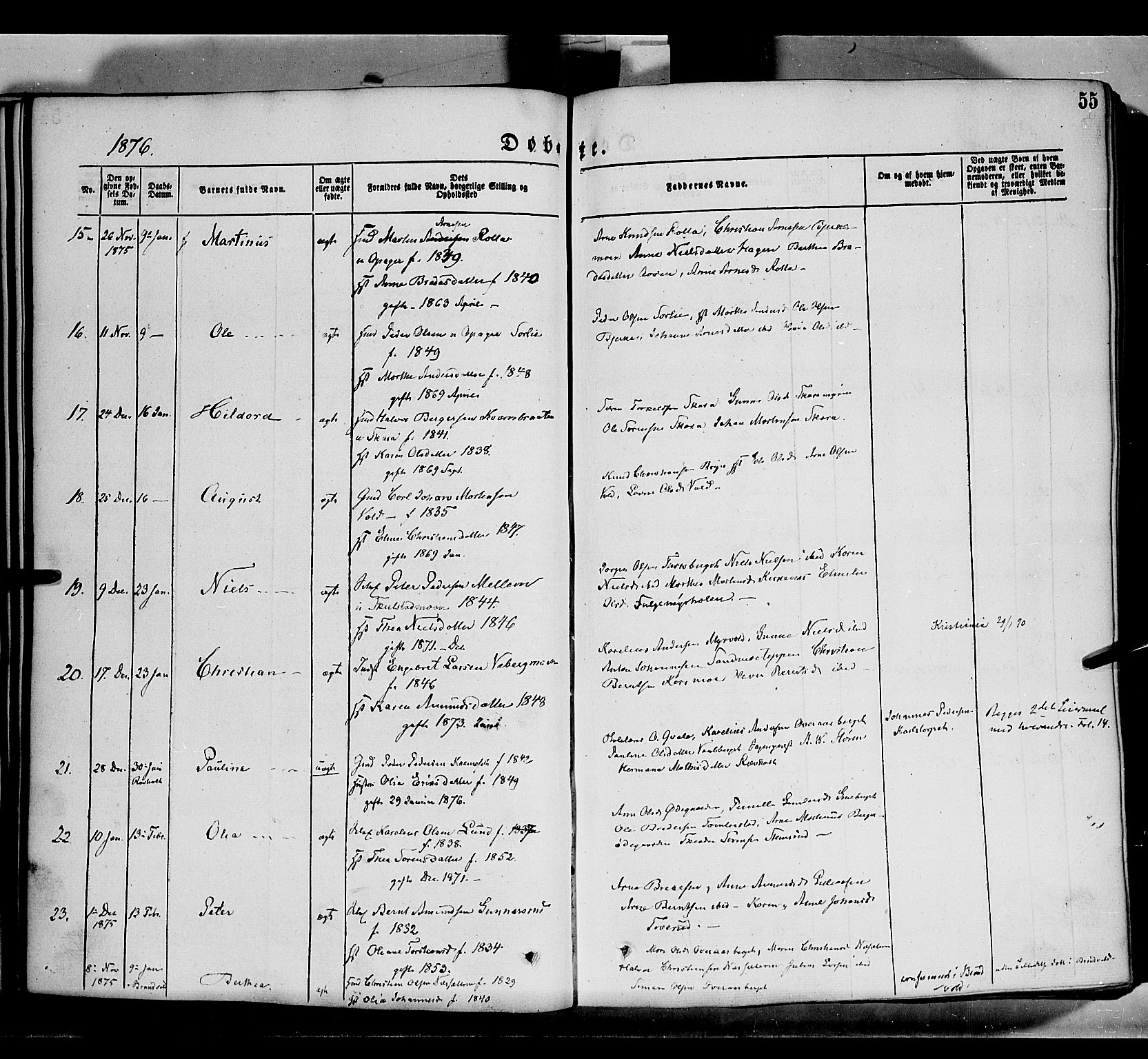 Grue prestekontor, AV/SAH-PREST-036/H/Ha/Haa/L0011: Parish register (official) no. 11, 1873-1880, p. 55