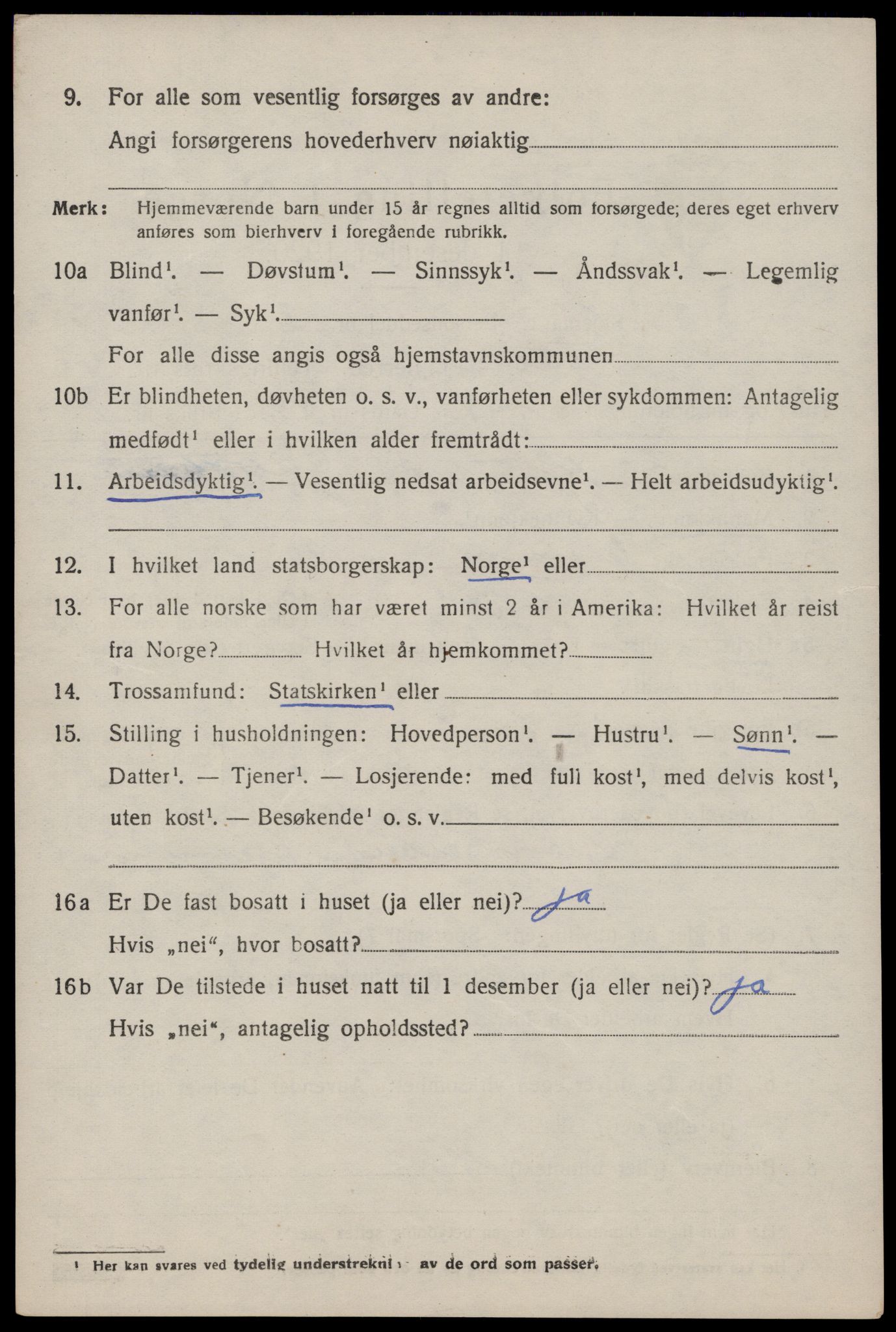 SAST, 1920 census for Suldal, 1920, p. 1333