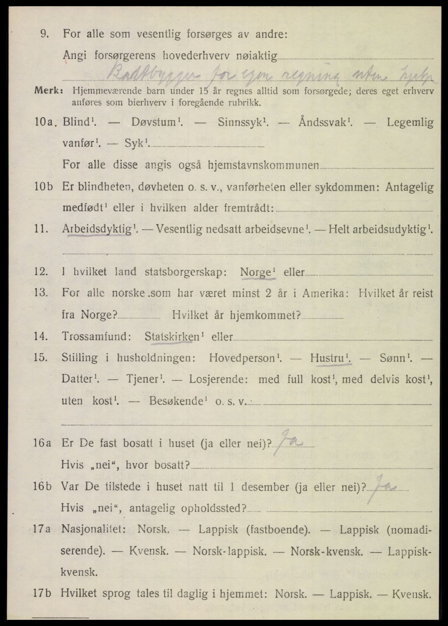 SAT, 1920 census for Hemnes, 1920, p. 5935