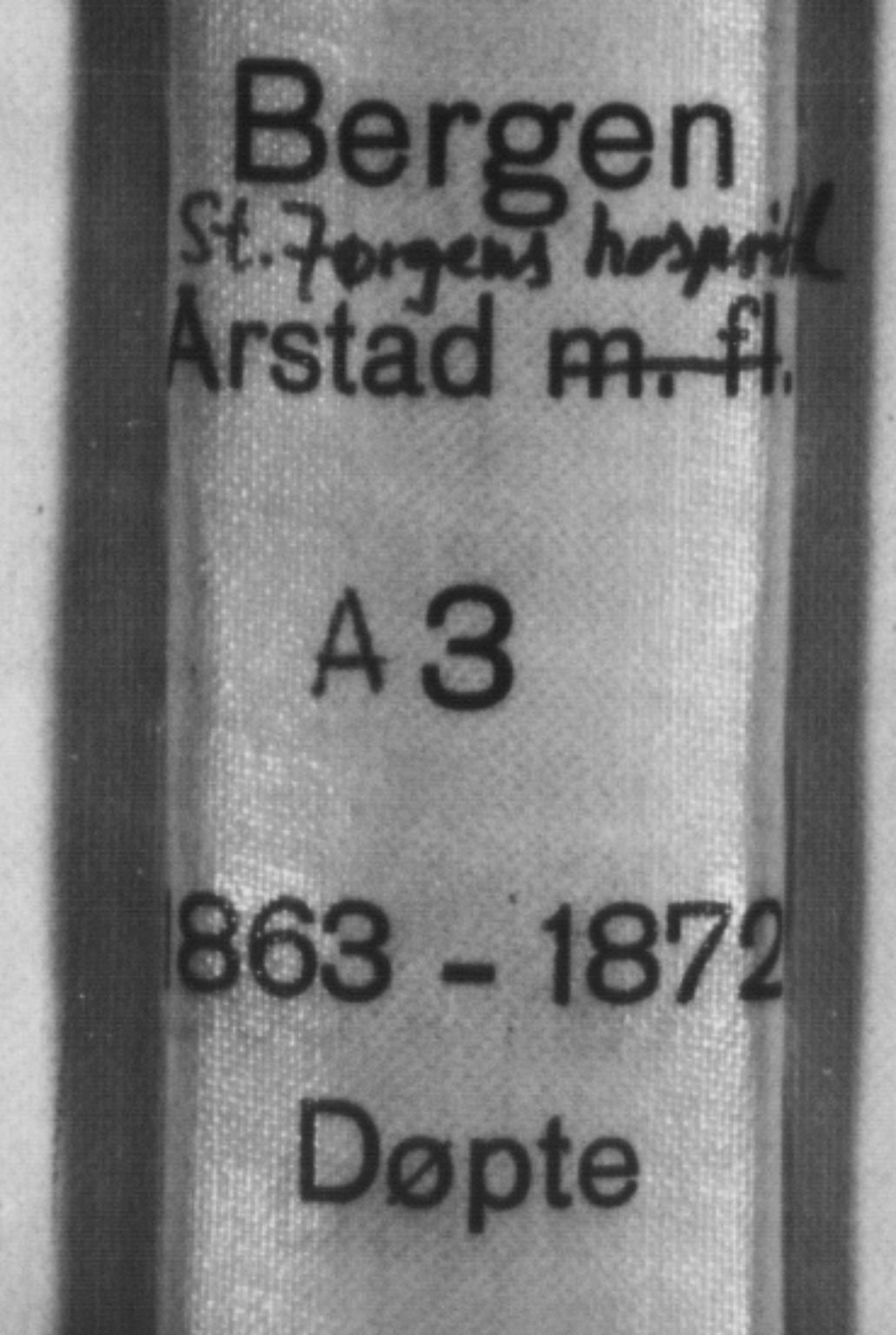 St. Jørgens hospital og Årstad sokneprestembete, SAB/A-99934: Parish register (copy) no. A 3, 1863-1872