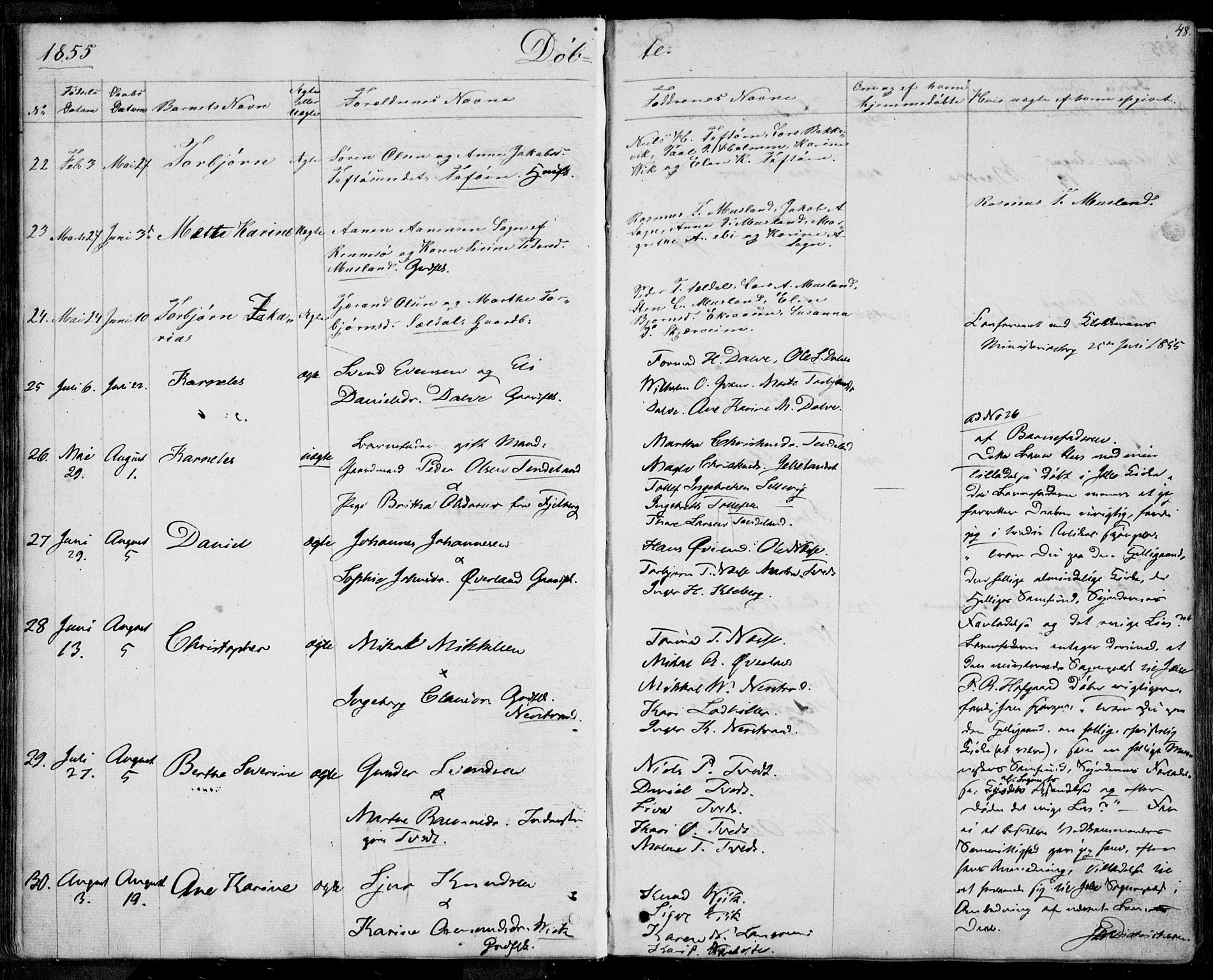 Nedstrand sokneprestkontor, SAST/A-101841/01/IV: Parish register (official) no. A 8, 1839-1860, p. 48