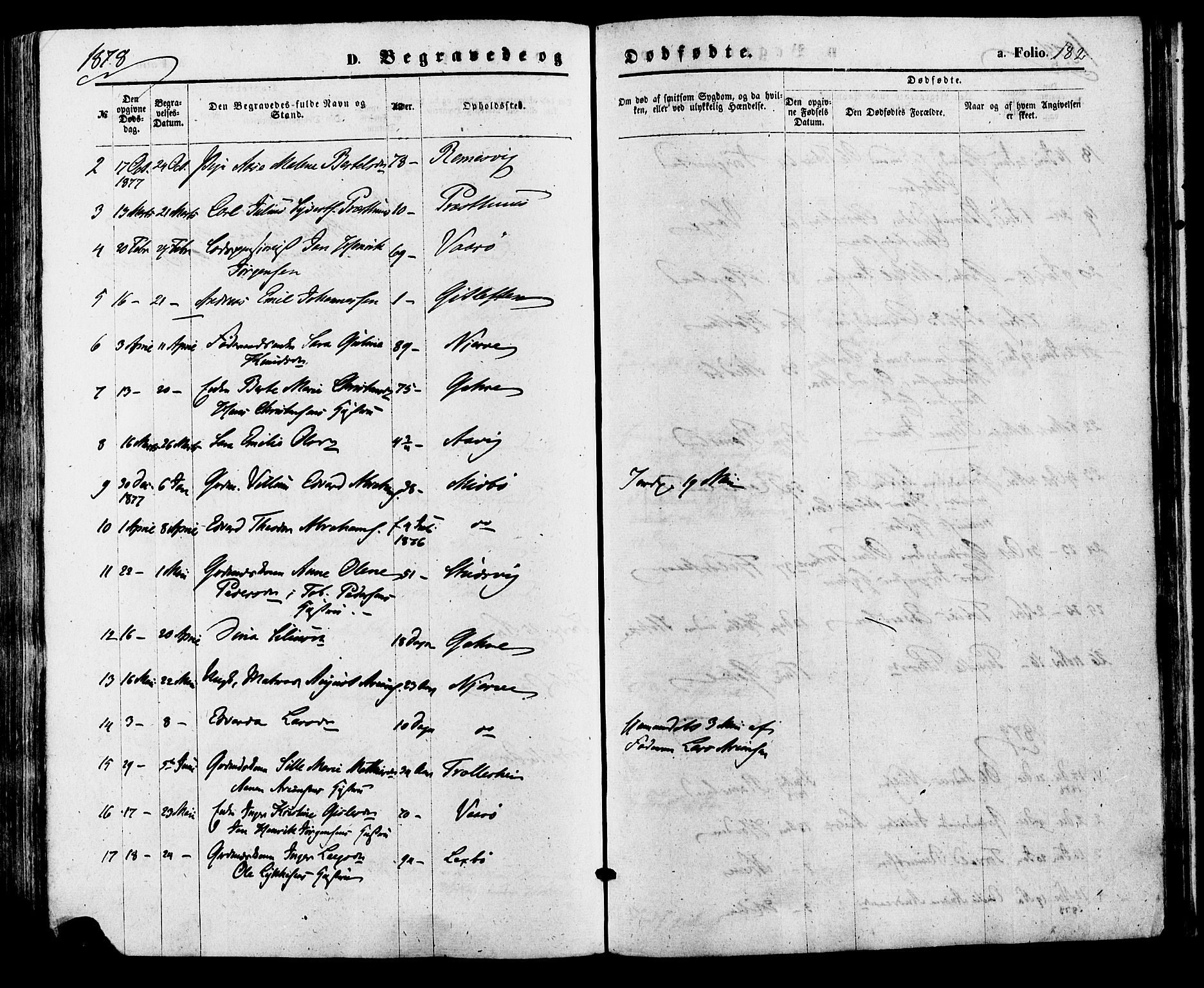 Sør-Audnedal sokneprestkontor, AV/SAK-1111-0039/F/Fa/Faa/L0003: Parish register (official) no. A 3, 1868-1883, p. 182