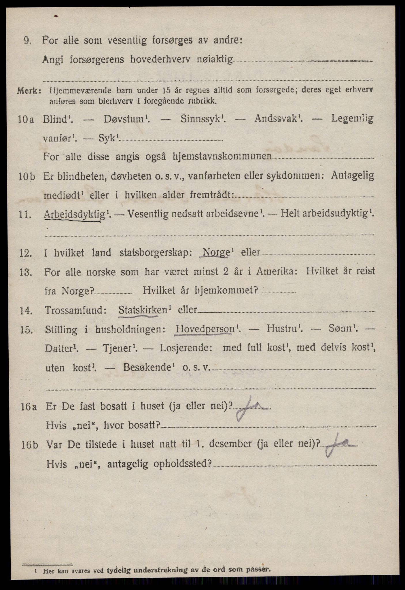 SAT, 1920 census for Sandøy, 1920, p. 1289