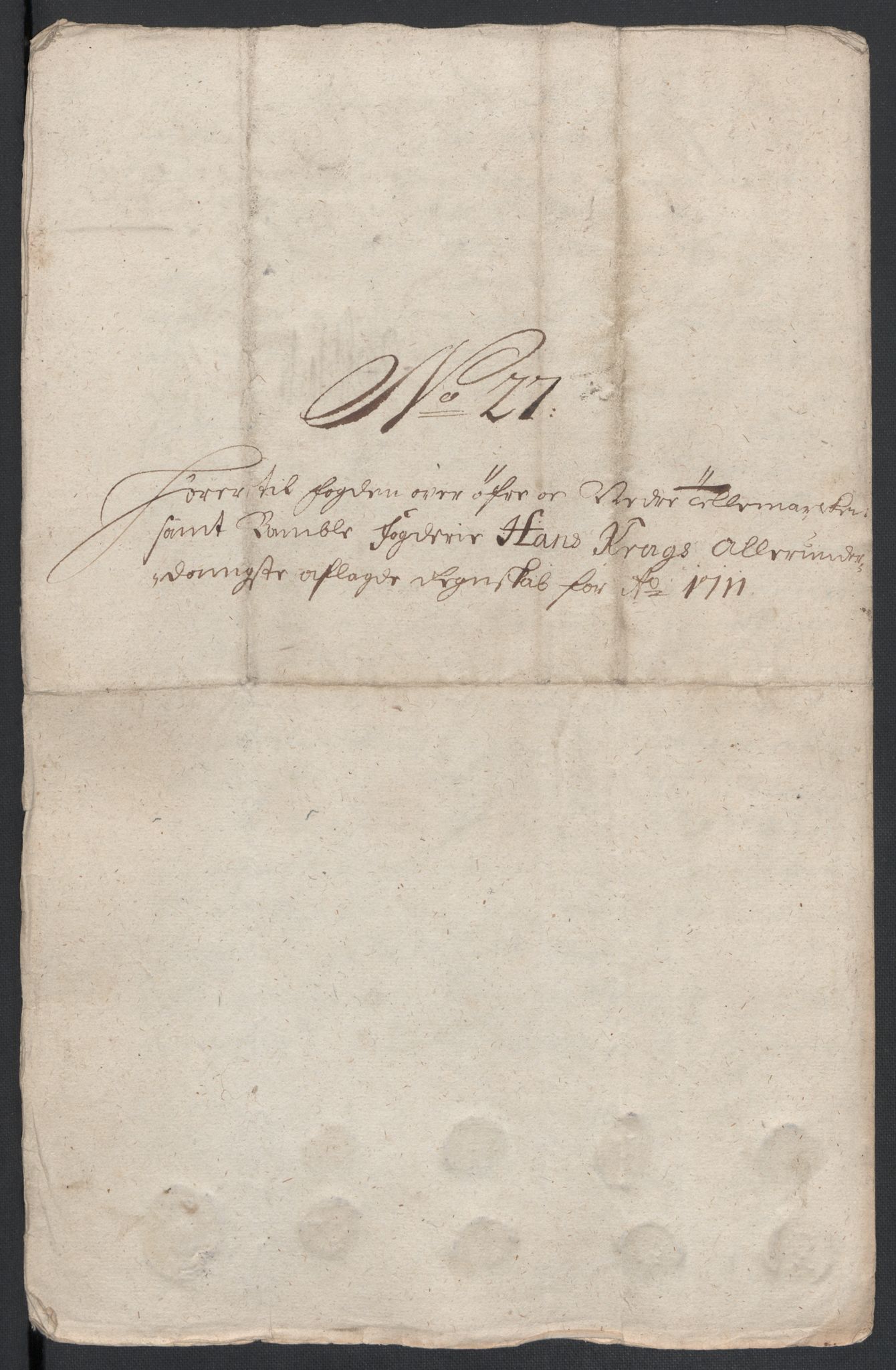 Rentekammeret inntil 1814, Reviderte regnskaper, Fogderegnskap, AV/RA-EA-4092/R36/L2120: Fogderegnskap Øvre og Nedre Telemark og Bamble, 1711, p. 288