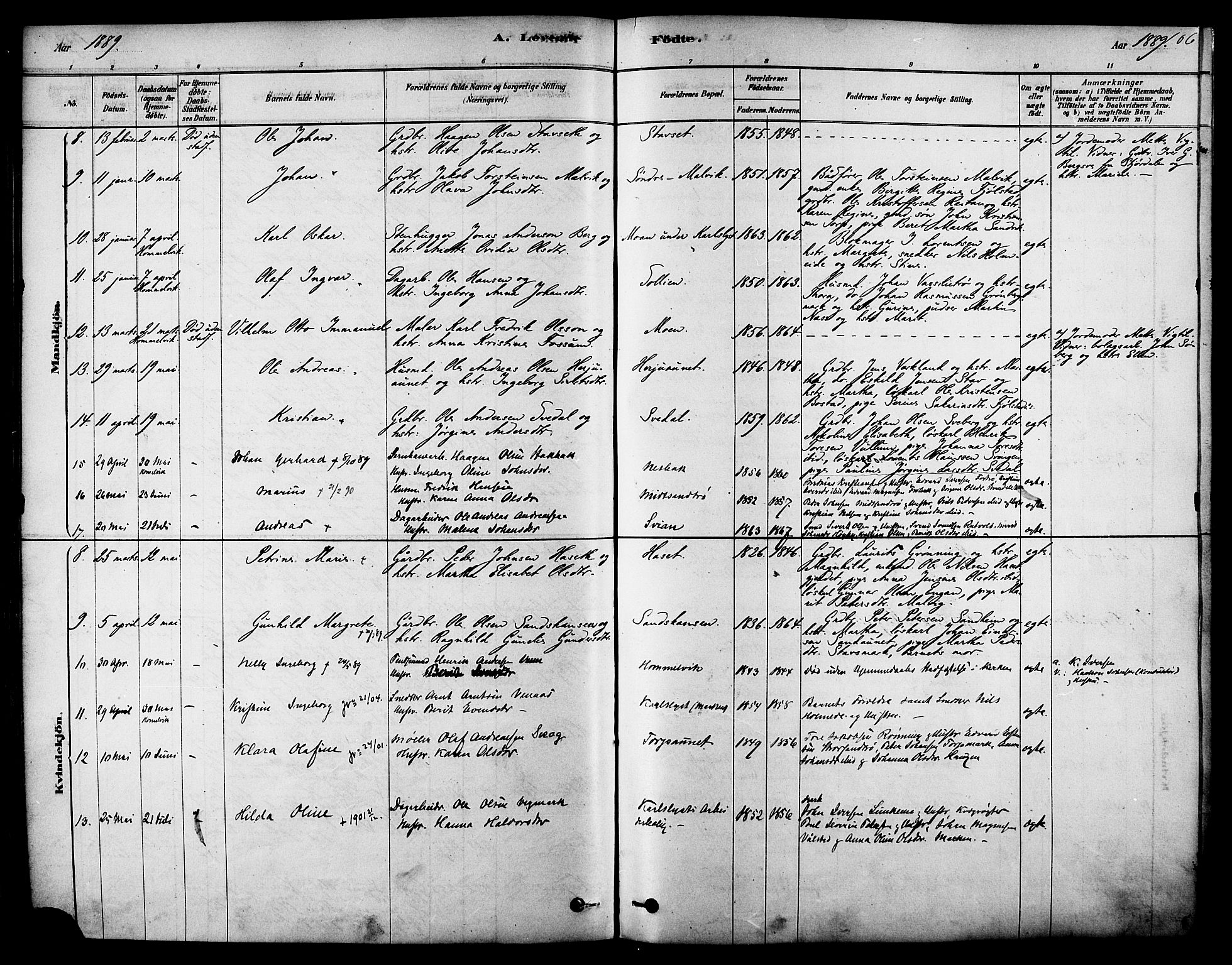 Ministerialprotokoller, klokkerbøker og fødselsregistre - Sør-Trøndelag, SAT/A-1456/616/L0410: Parish register (official) no. 616A07, 1878-1893, p. 106
