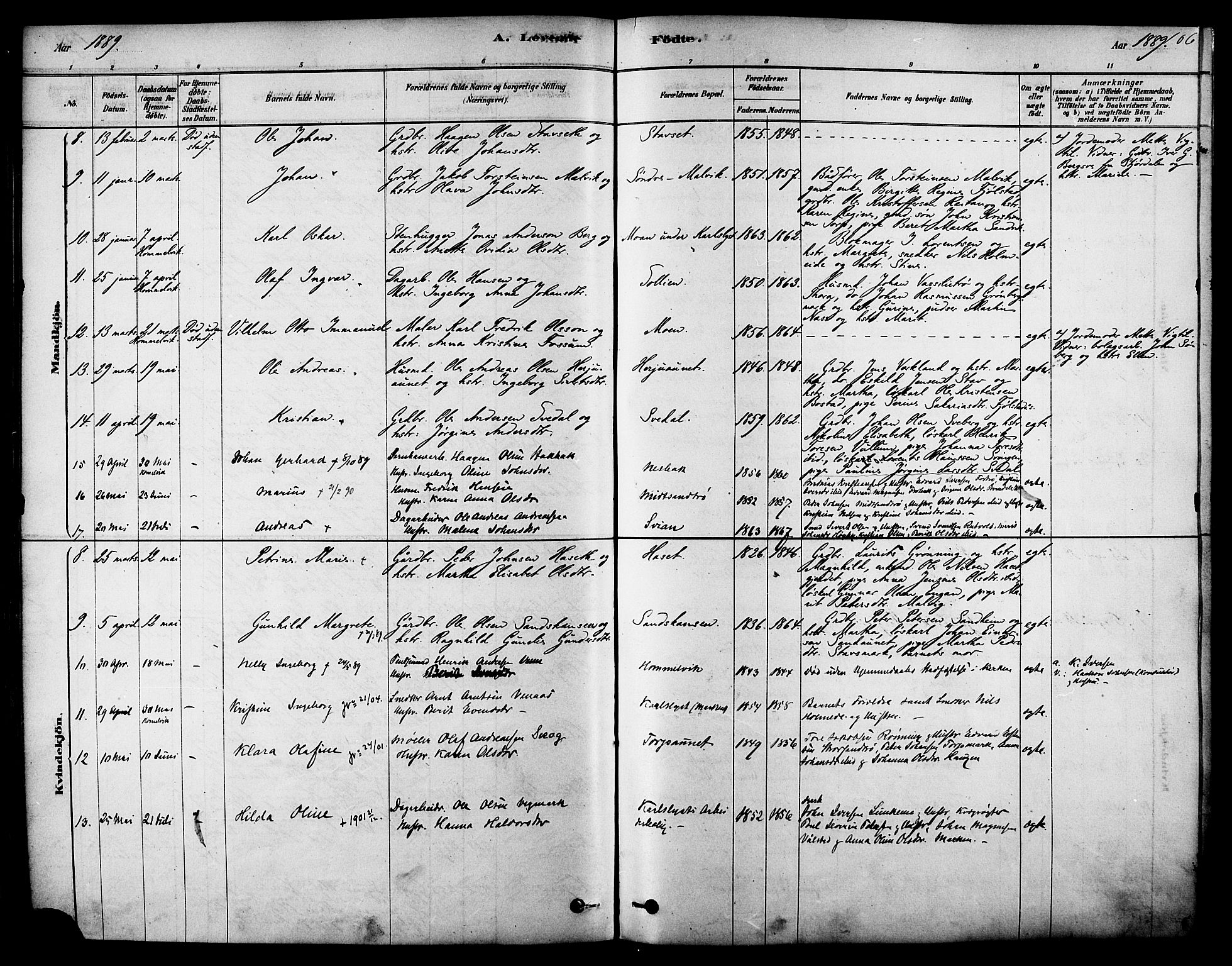 Ministerialprotokoller, klokkerbøker og fødselsregistre - Sør-Trøndelag, AV/SAT-A-1456/616/L0410: Parish register (official) no. 616A07, 1878-1893, p. 106