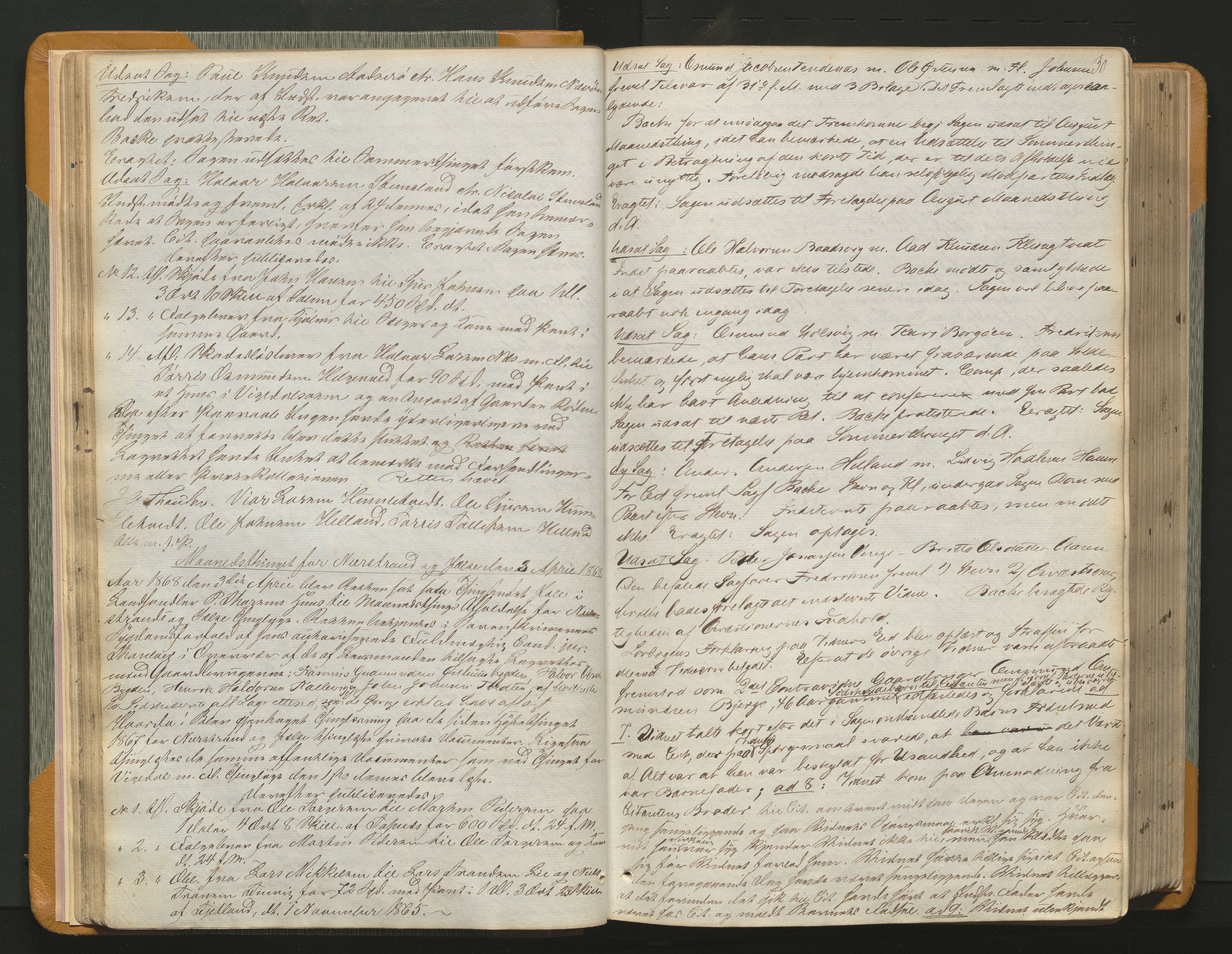 Ryfylke tingrett, AV/SAST-A-100055/001/I/IB/IB0/L0011: Tingbok, Ryfylke, 1867-1879, p. 29b-30a
