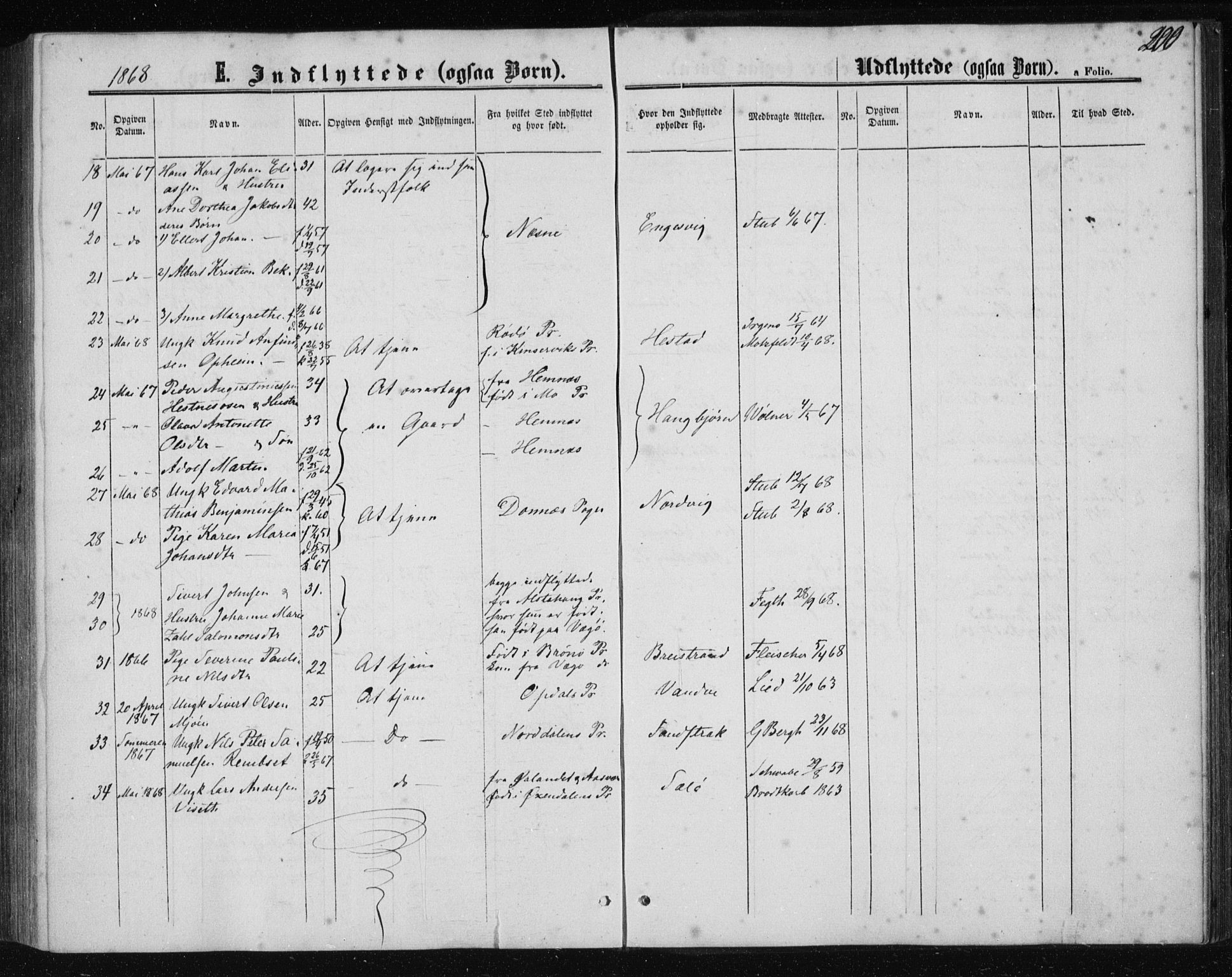 Ministerialprotokoller, klokkerbøker og fødselsregistre - Nordland, AV/SAT-A-1459/834/L0505: Parish register (official) no. 834A03, 1862-1871, p. 200