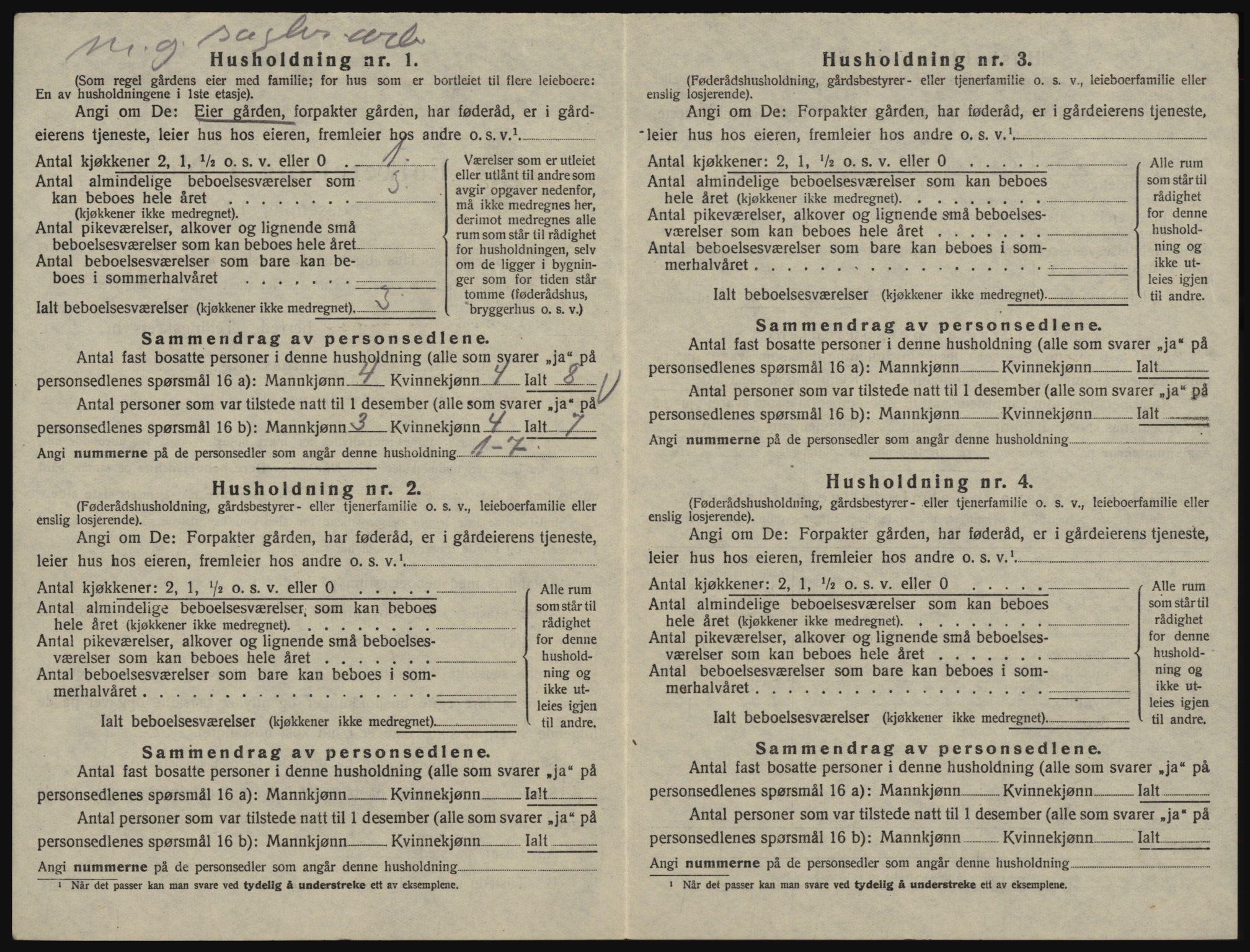 SAO, 1920 census for Glemmen, 1920, p. 610