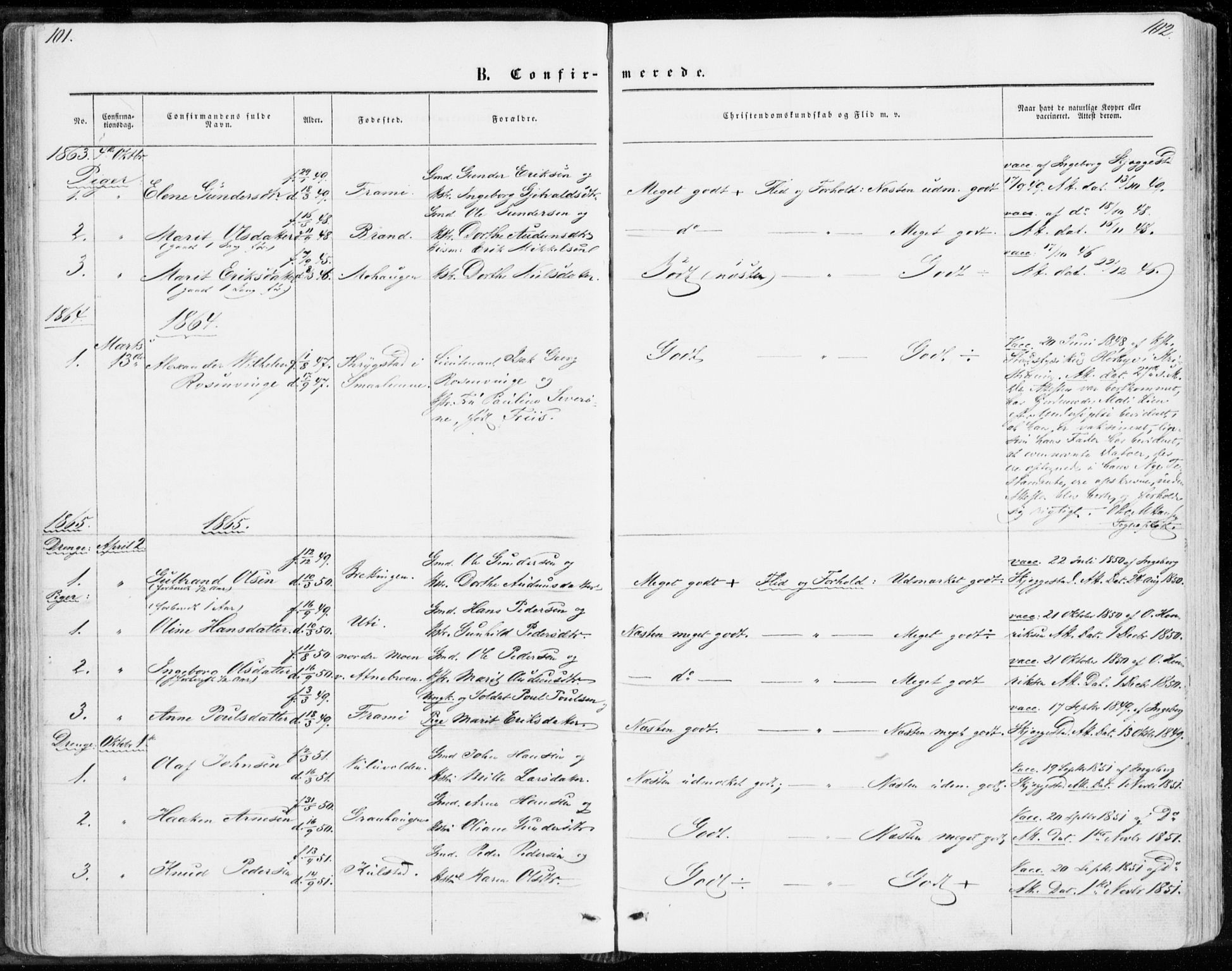 Sollia prestekontor, SAH/PREST-050/H/Ha/Haa/L0001: Parish register (official) no. 1, 1856-1885, p. 101-102
