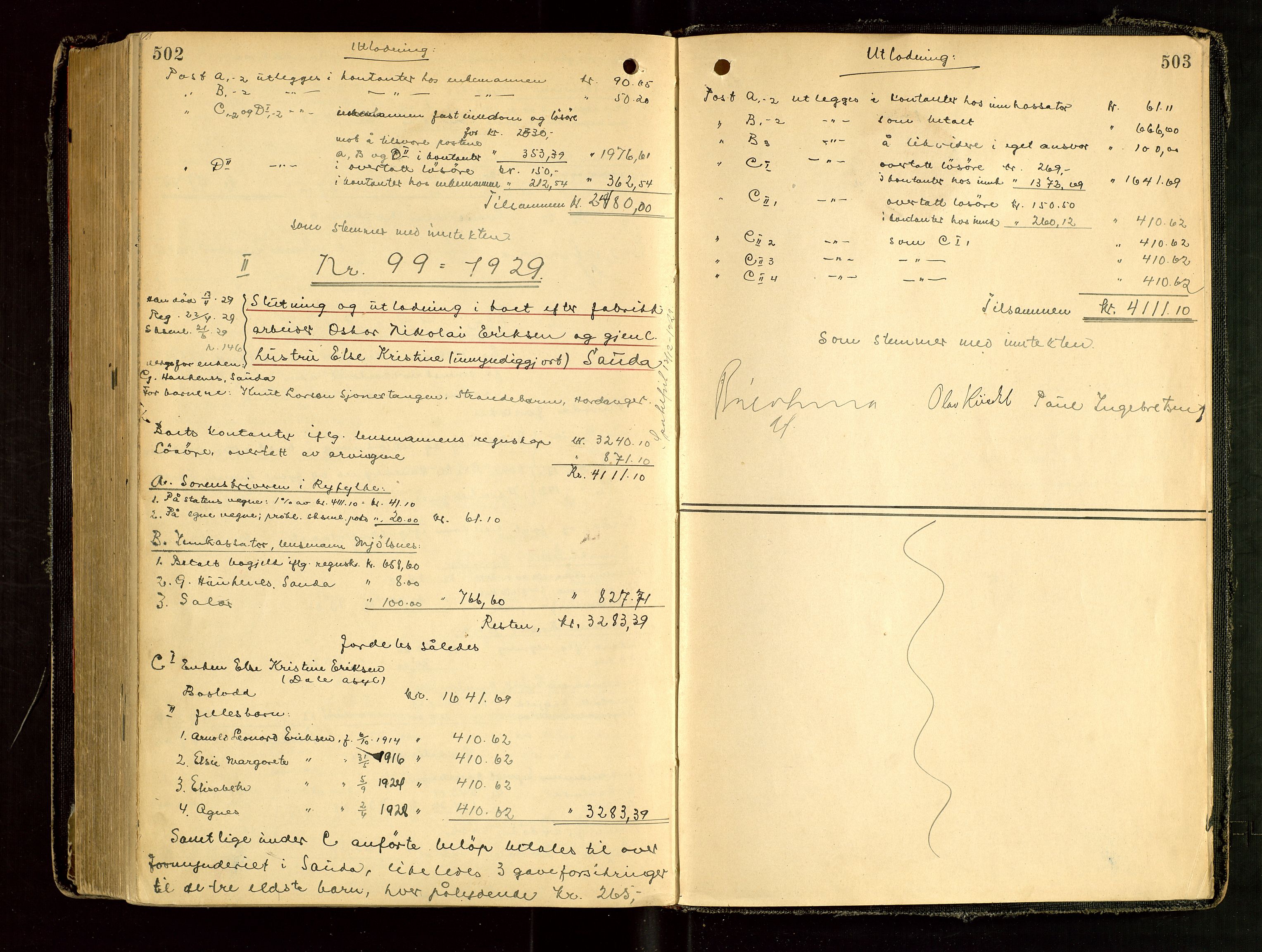 Ryfylke tingrett, AV/SAST-A-100055/001/IV/IVG/L0006: Skifteutlodningsprotokoll Med register, 1924-1929, p. 502-503