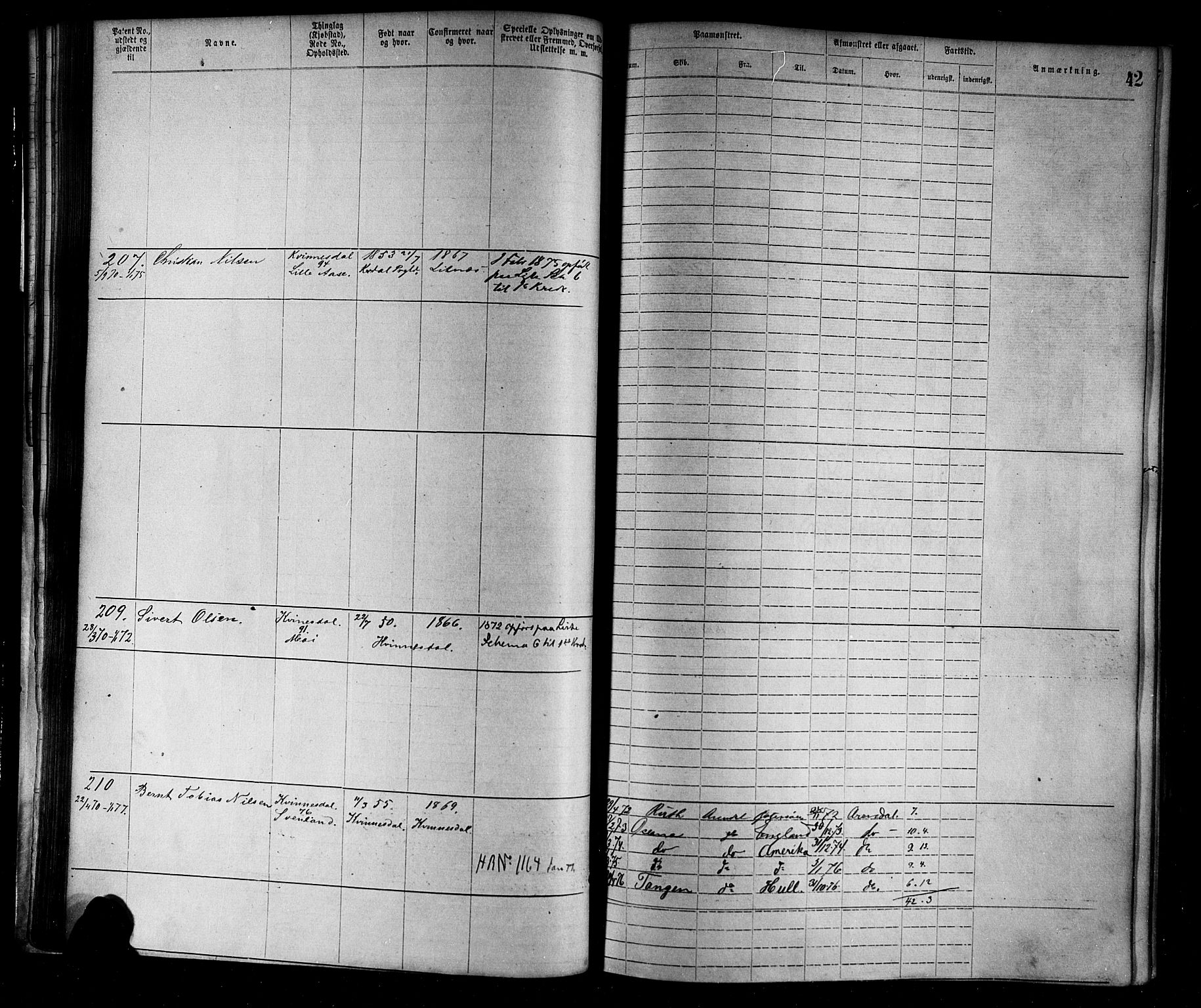 Flekkefjord mønstringskrets, SAK/2031-0018/F/Fa/L0002: Annotasjonsrulle nr 1-1920 med register, N-2, 1870-1891, p. 62
