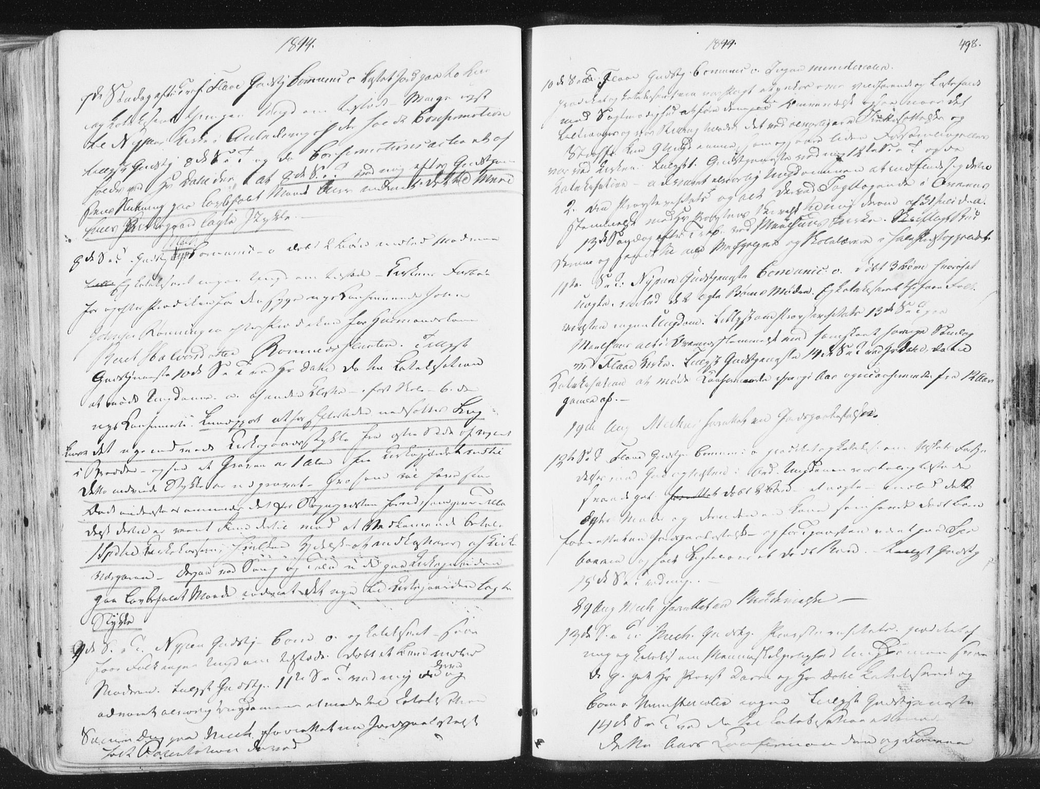 Ministerialprotokoller, klokkerbøker og fødselsregistre - Sør-Trøndelag, SAT/A-1456/691/L1074: Parish register (official) no. 691A06, 1842-1852, p. 498