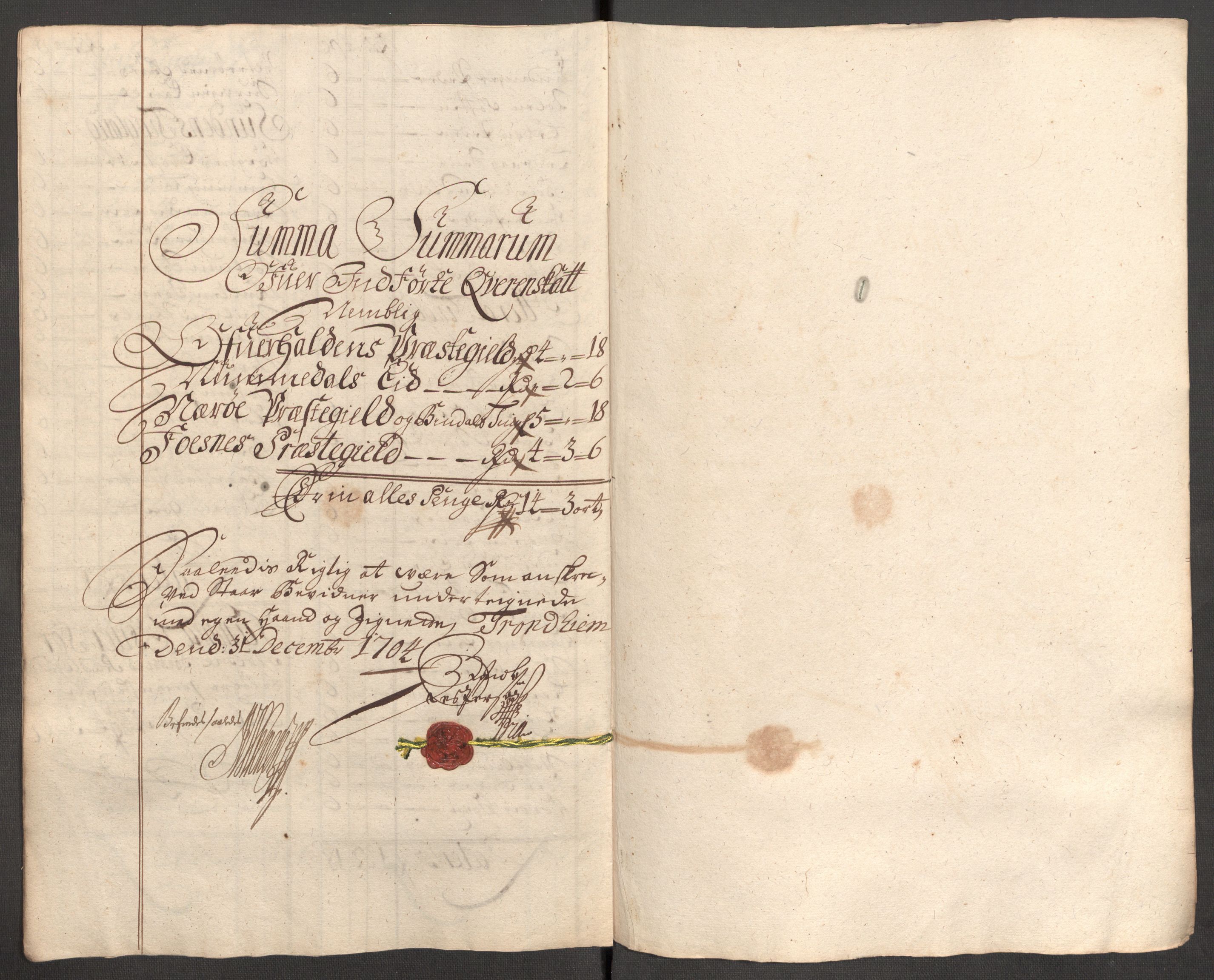 Rentekammeret inntil 1814, Reviderte regnskaper, Fogderegnskap, RA/EA-4092/R64/L4428: Fogderegnskap Namdal, 1703-1704, p. 278