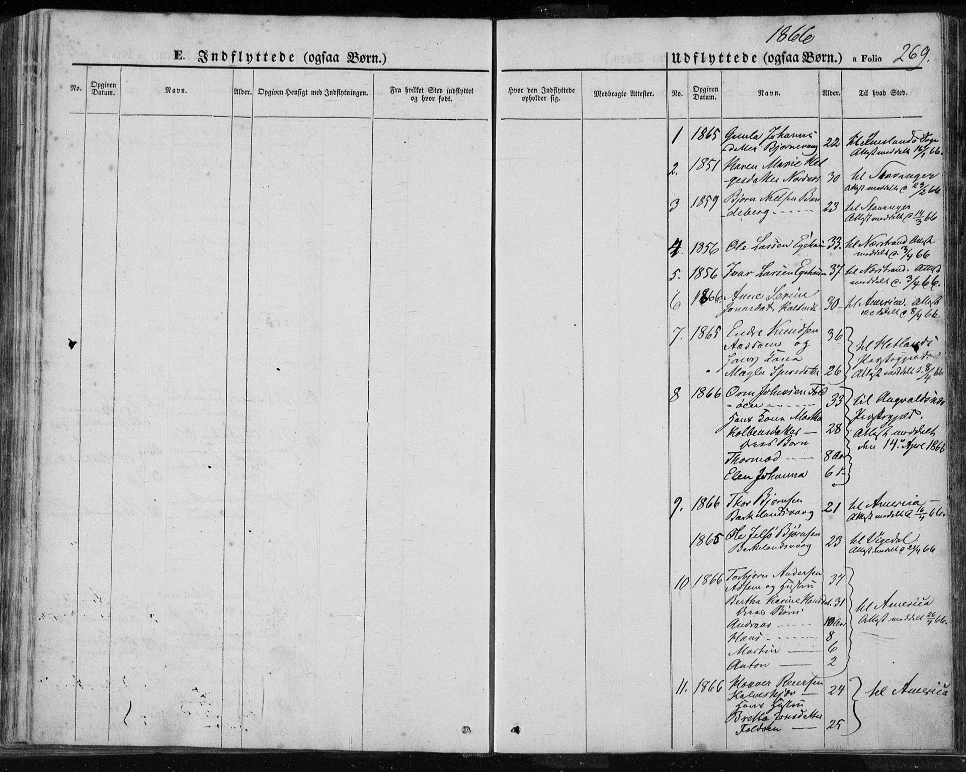 Jelsa sokneprestkontor, SAST/A-101842/01/IV: Parish register (official) no. A 7, 1854-1866, p. 269