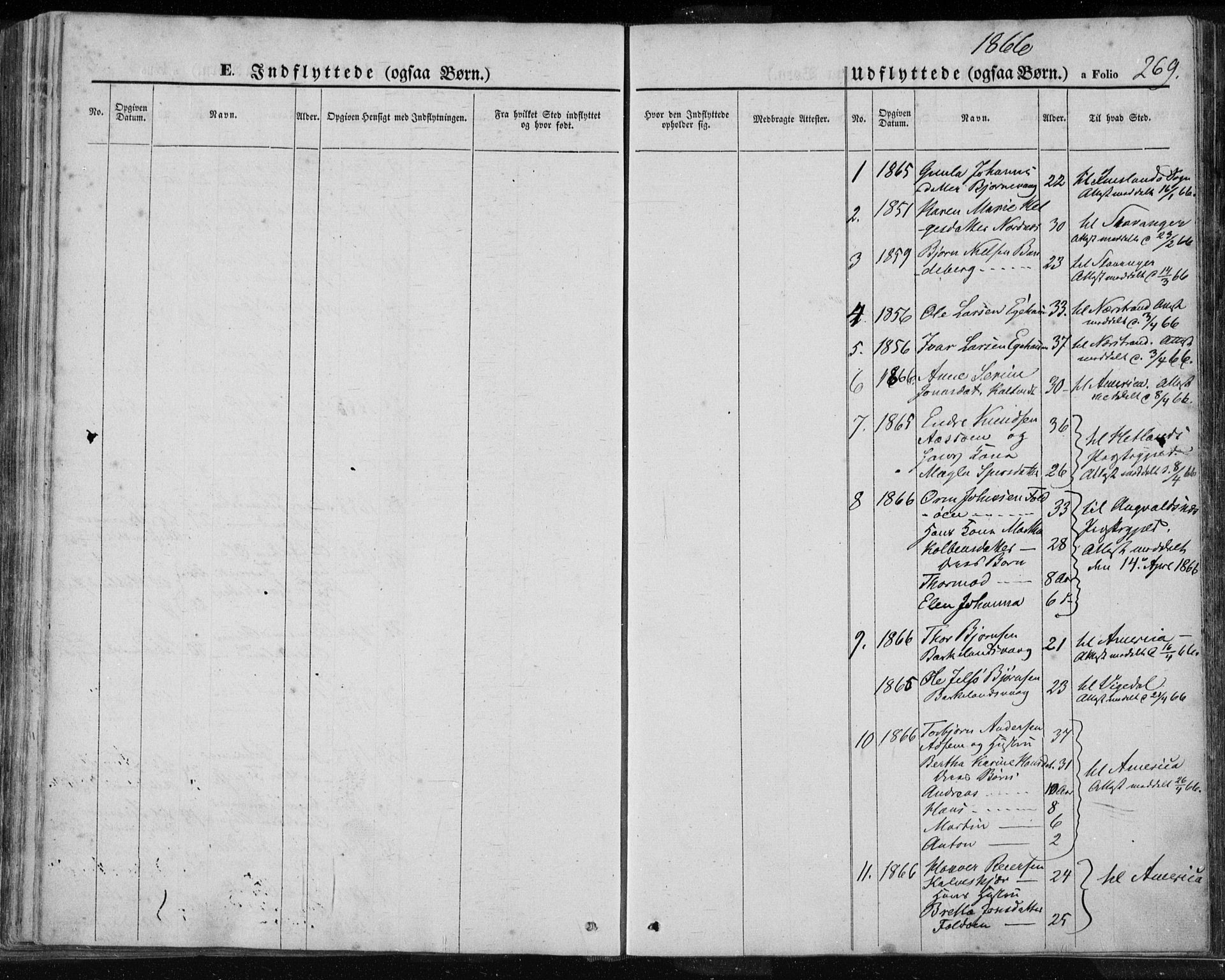 Jelsa sokneprestkontor, AV/SAST-A-101842/01/IV/L0007: Parish register (official) no. A 7, 1854-1866, p. 269
