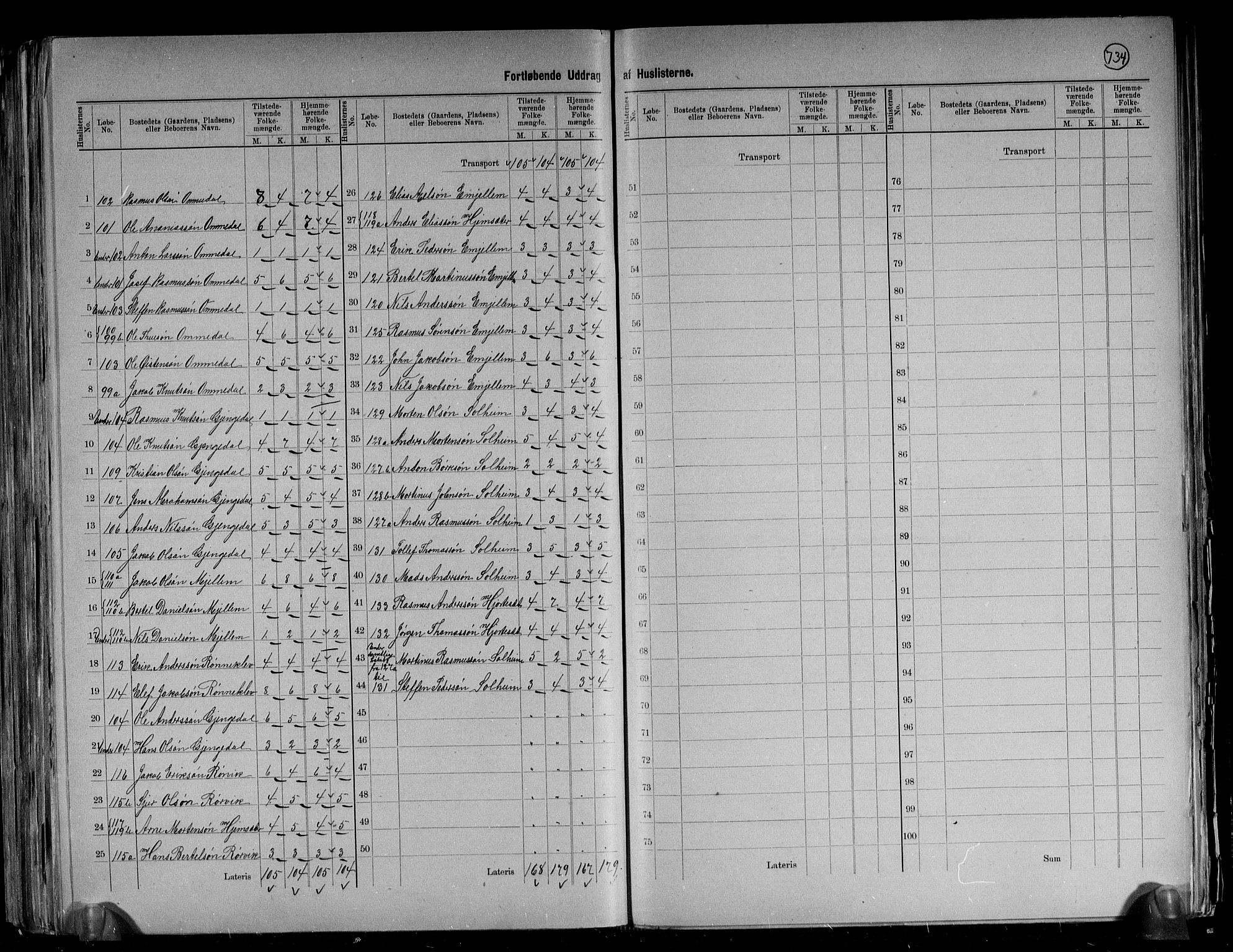 RA, 1891 census for 1445 Gloppen, 1891, p. 16