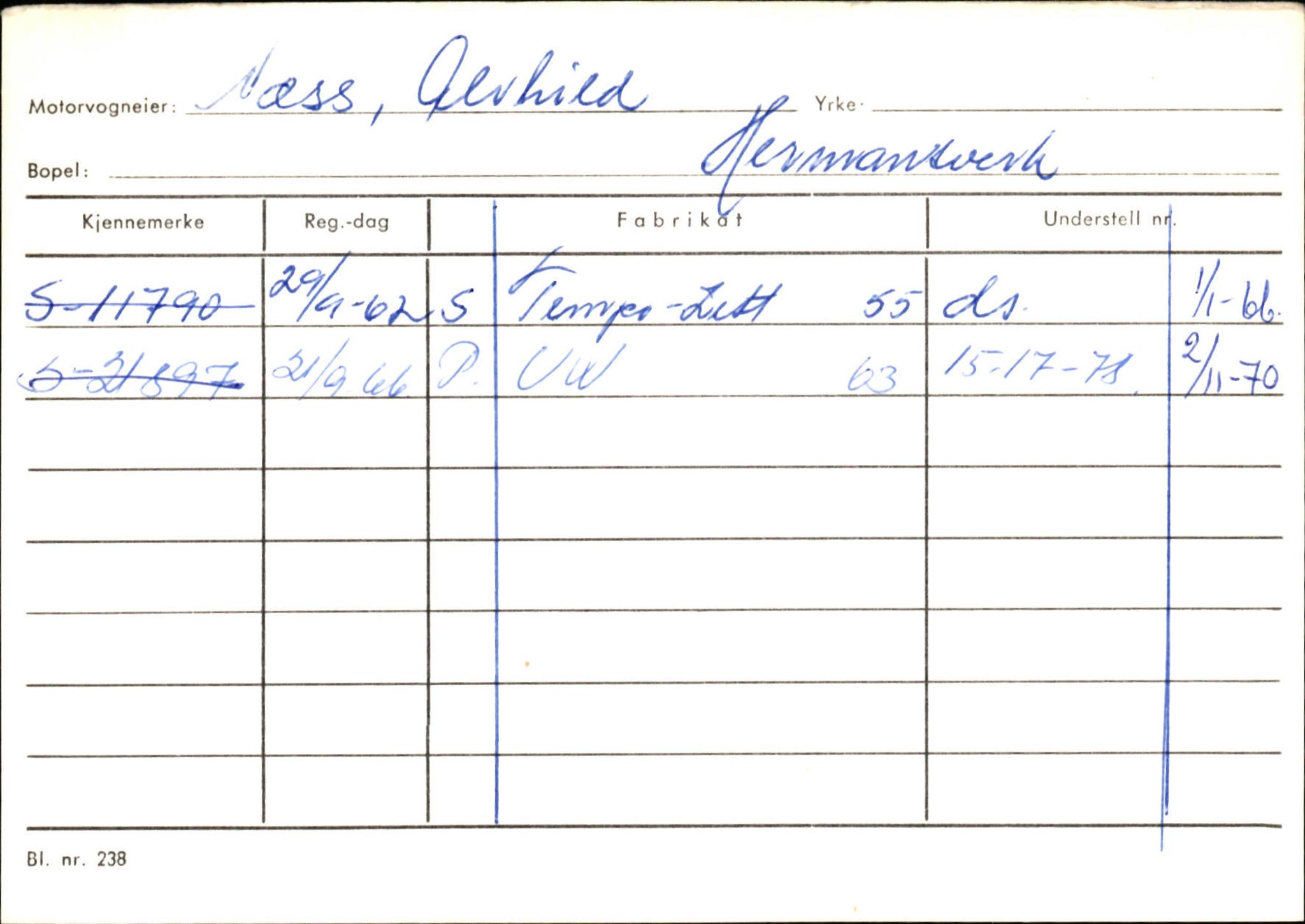 Statens vegvesen, Sogn og Fjordane vegkontor, SAB/A-5301/4/F/L0126: Eigarregister Fjaler M-Å. Leikanger A-Å, 1945-1975, p. 1889