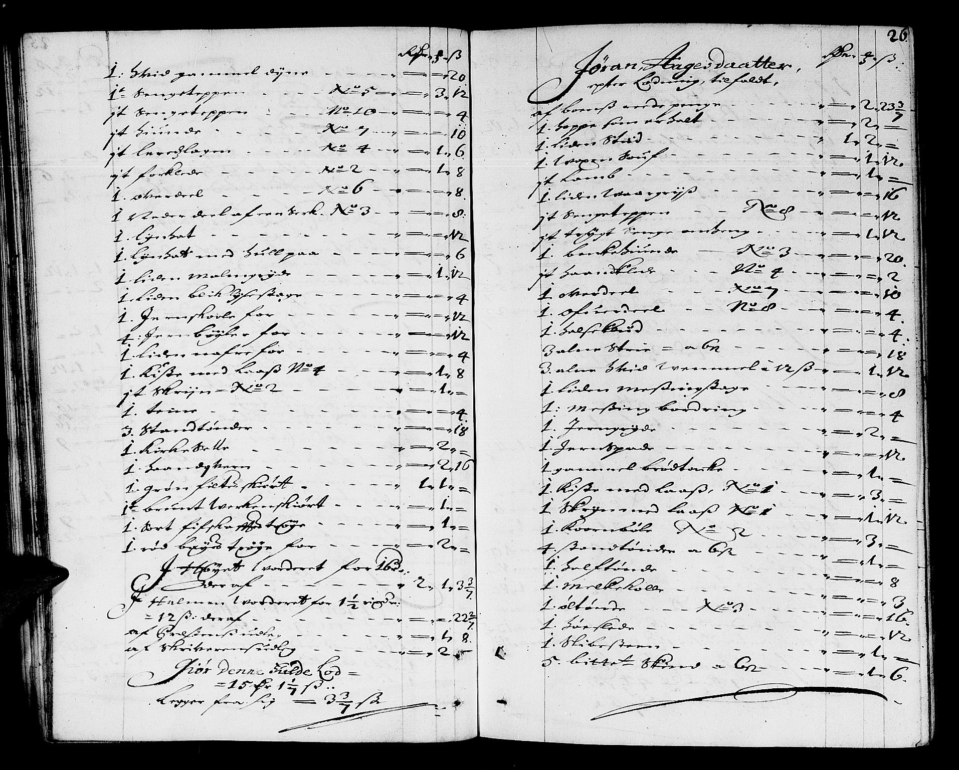 Larvik sorenskriveri, AV/SAKO-A-83/H/Hd/Hda/L0003: Skifteprotokoll, 1689-1692, p. 25b-26a