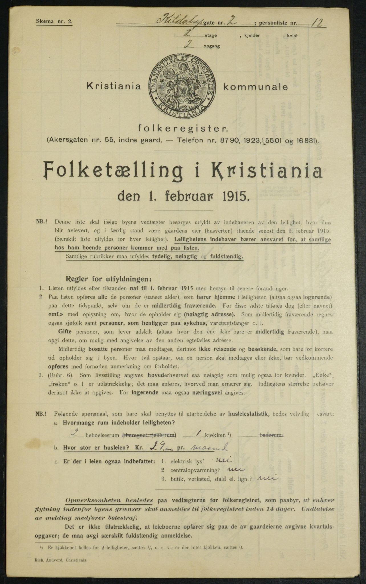 OBA, Municipal Census 1915 for Kristiania, 1915, p. 49050