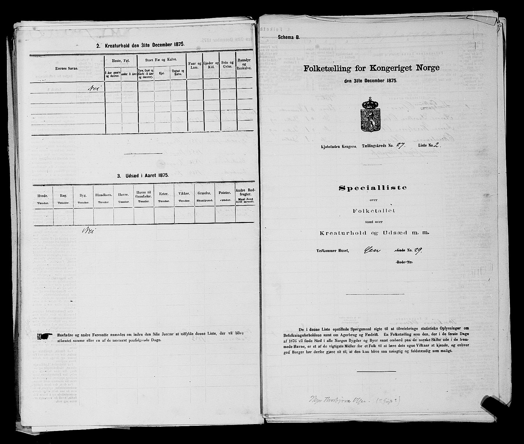 SAKO, 1875 census for 0801P Kragerø, 1875, p. 586