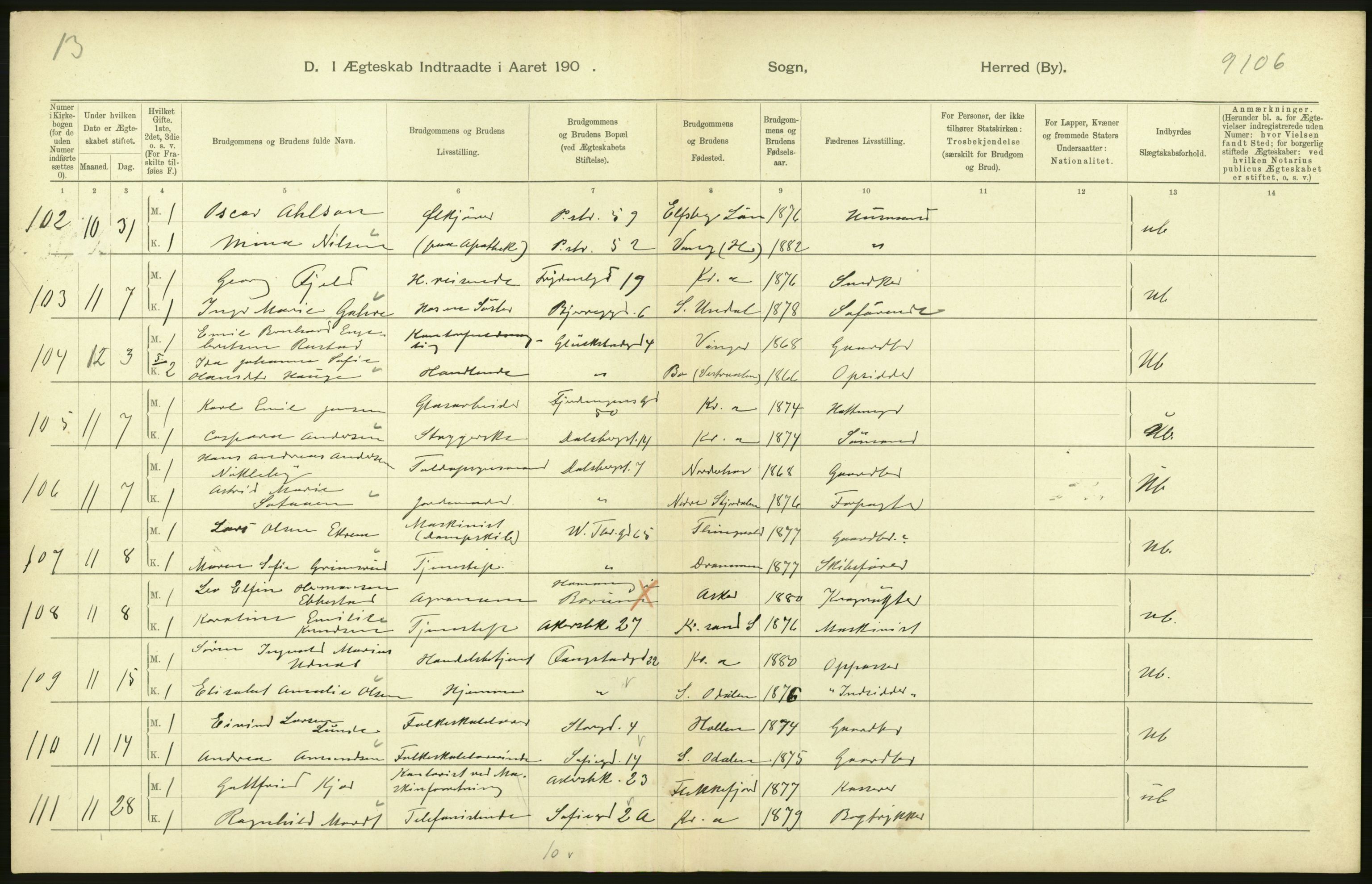 Statistisk sentralbyrå, Sosiodemografiske emner, Befolkning, AV/RA-S-2228/D/Df/Dfa/Dfaa/L0004: Kristiania: Gifte, døde, 1903, p. 662