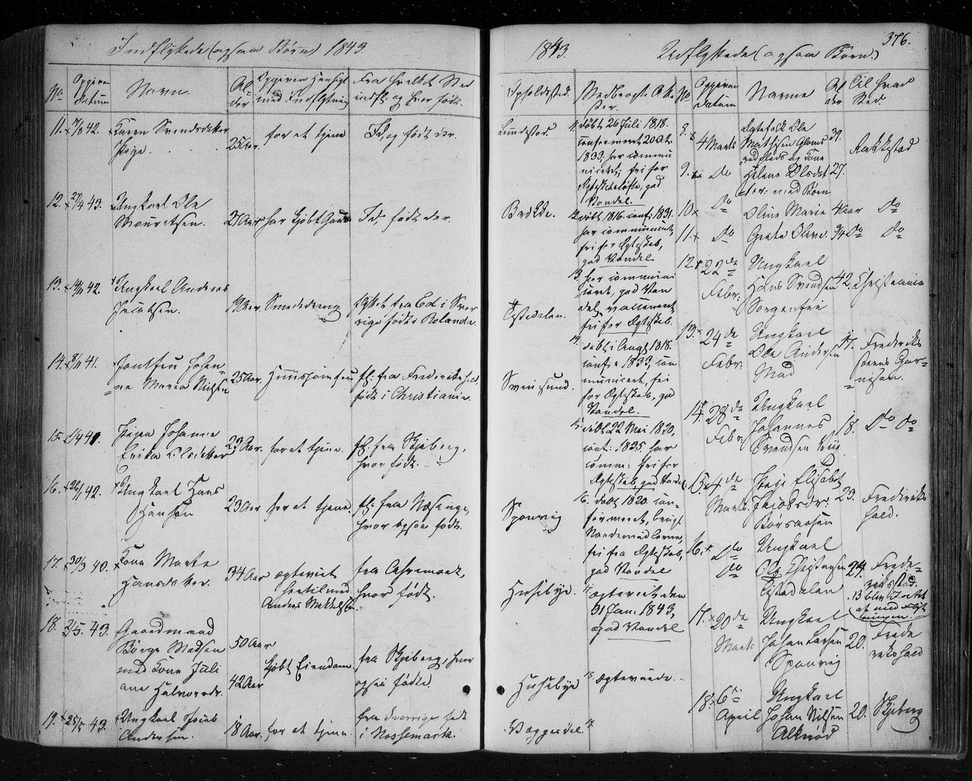 Berg prestekontor Kirkebøker, AV/SAO-A-10902/F/Fa/L0004: Parish register (official) no. I 4, 1843-1860, p. 376