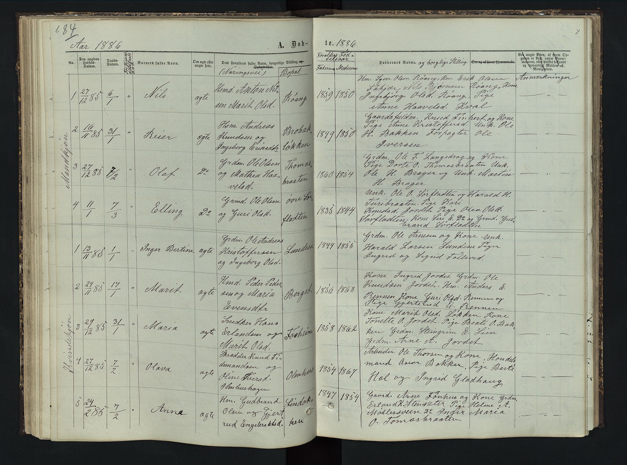Sør-Aurdal prestekontor, AV/SAH-PREST-128/H/Ha/Hab/L0005: Parish register (copy) no. 5, 1866-1893, p. 84