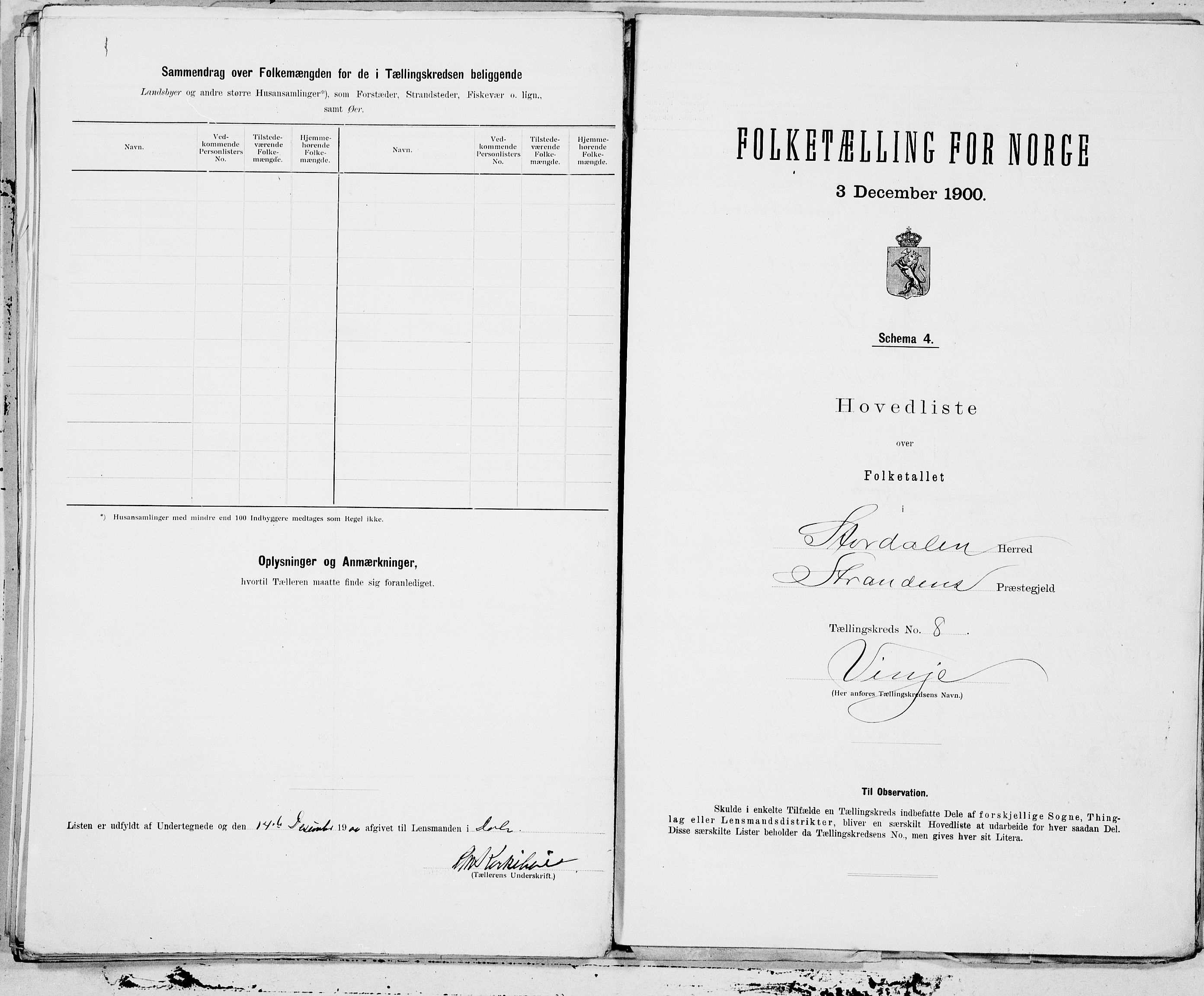 SAT, 1900 census for Stranda, 1900, p. 16