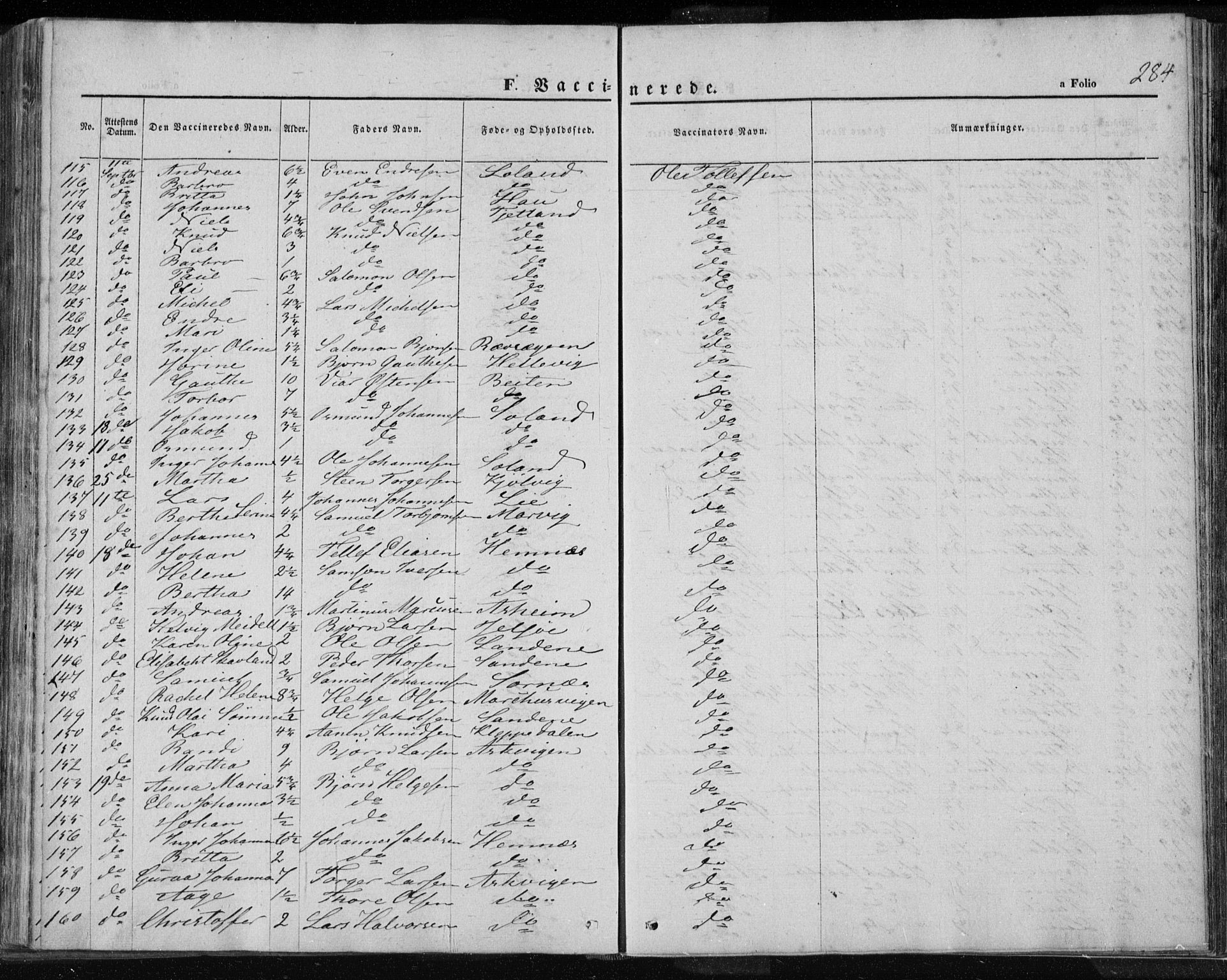 Jelsa sokneprestkontor, AV/SAST-A-101842/01/IV: Parish register (official) no. A 7, 1854-1866, p. 284