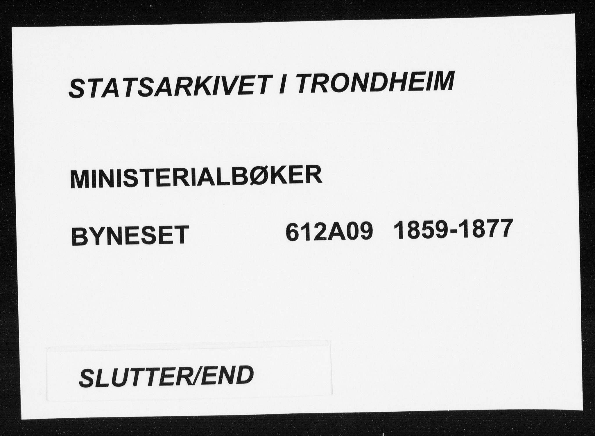 Ministerialprotokoller, klokkerbøker og fødselsregistre - Sør-Trøndelag, SAT/A-1456/612/L0377: Parish register (official) no. 612A09, 1859-1877
