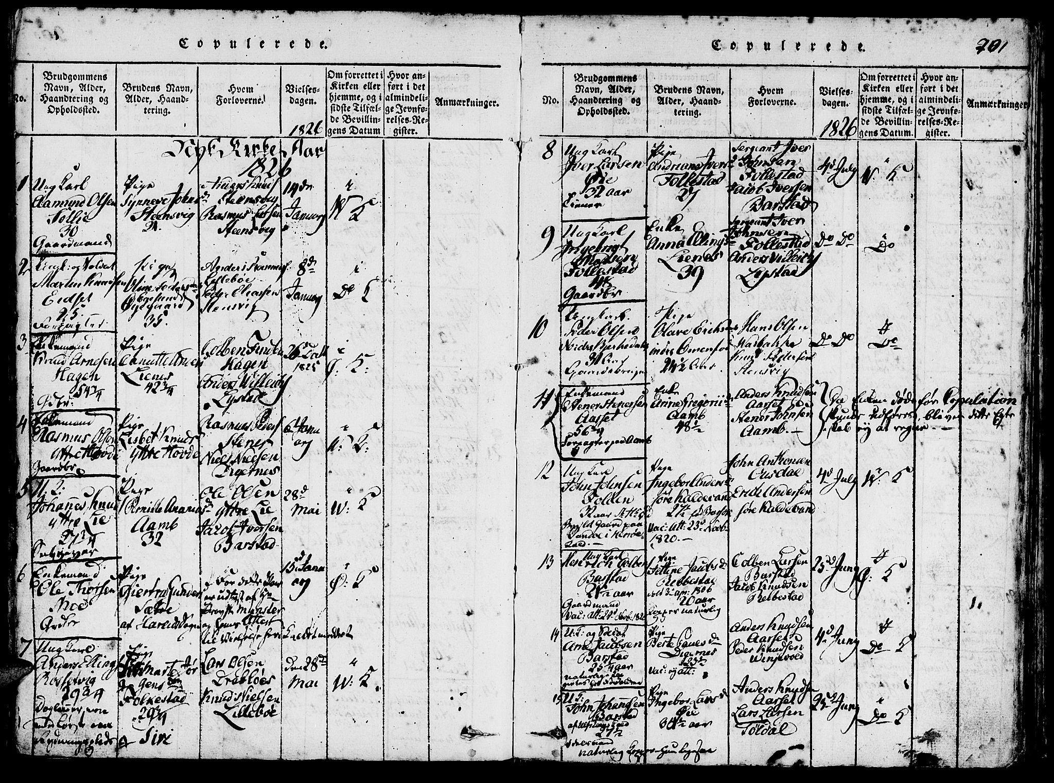 Ministerialprotokoller, klokkerbøker og fødselsregistre - Møre og Romsdal, AV/SAT-A-1454/511/L0138: Parish register (official) no. 511A05, 1817-1832, p. 201